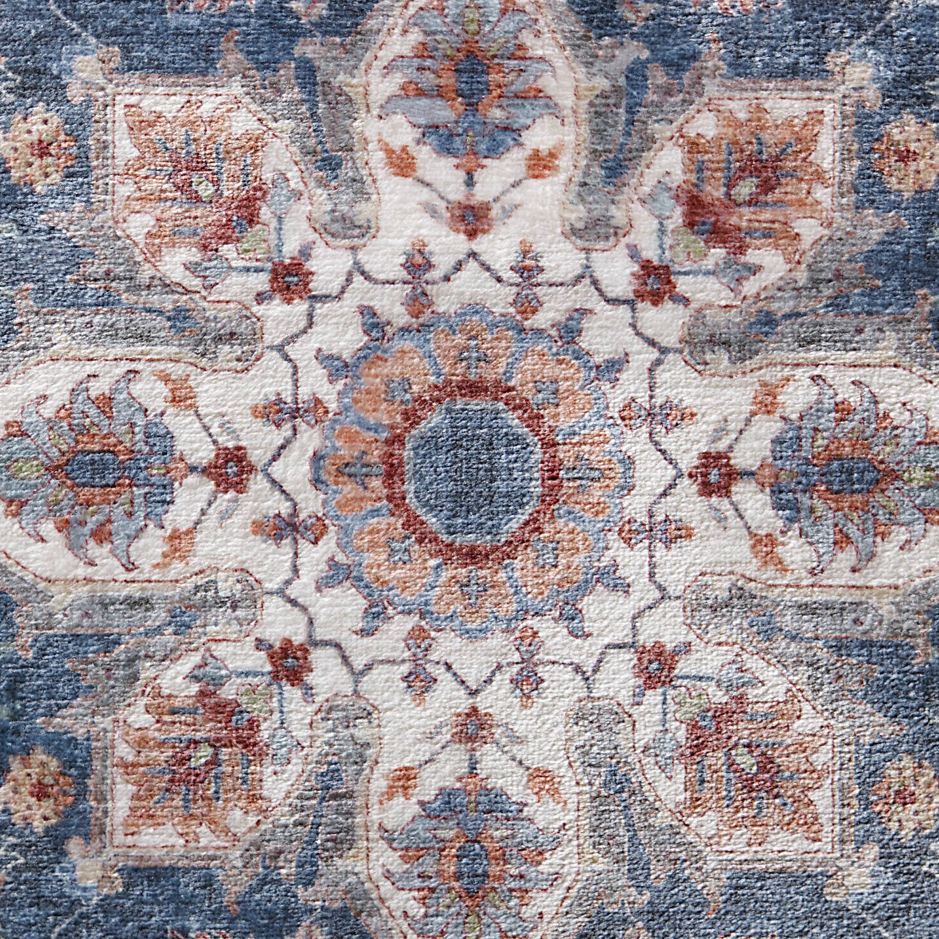 Aliyeh Navy Dream Mink Printed Chenille Rug