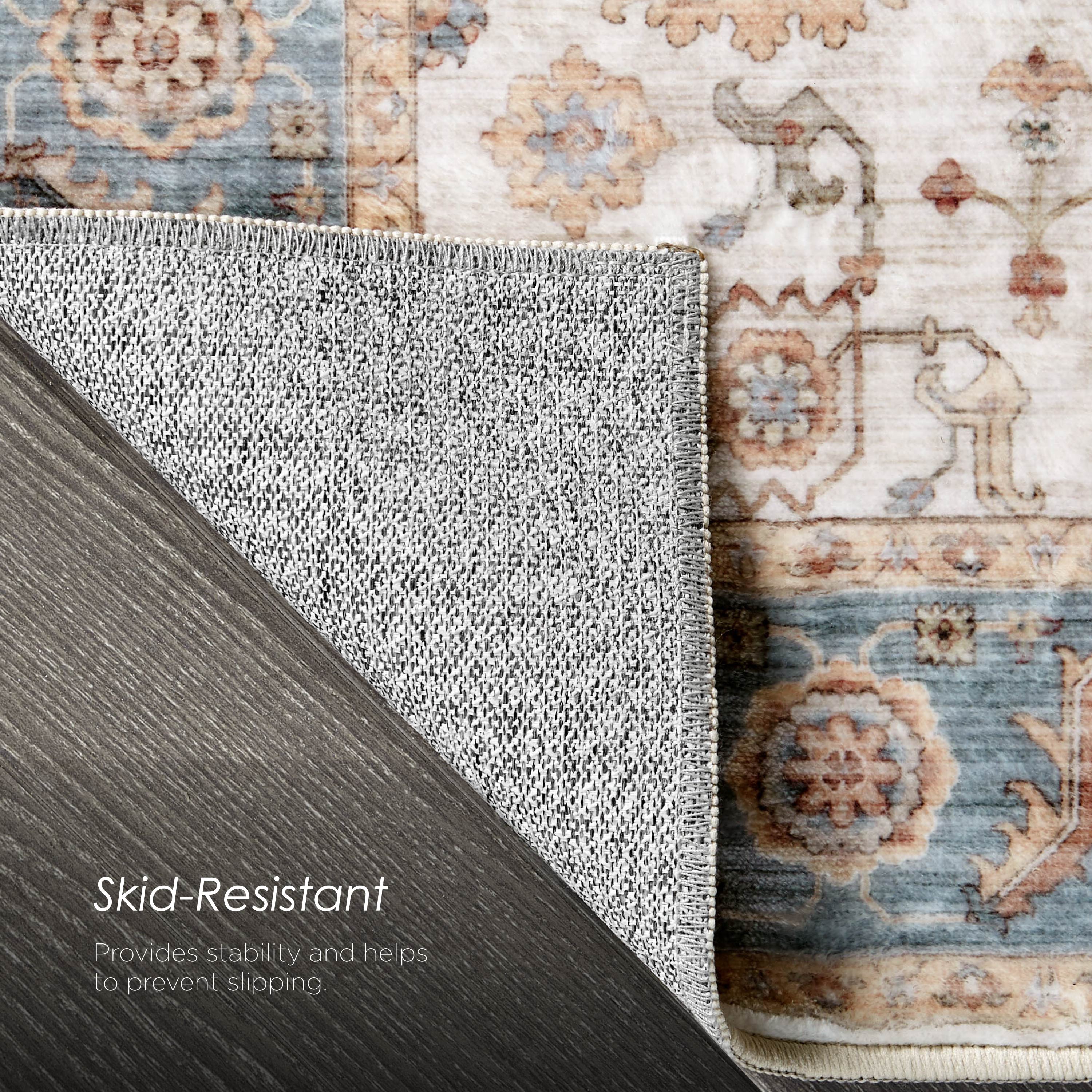 Dalileh Neutral Dream Mink Printed Chenille Rug