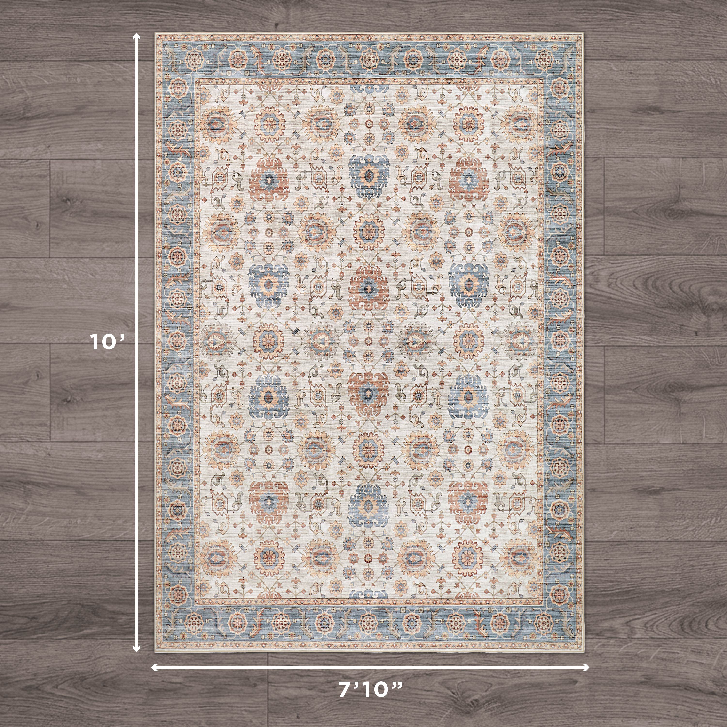Dalileh Neutral Dream Mink Printed Chenille Rug