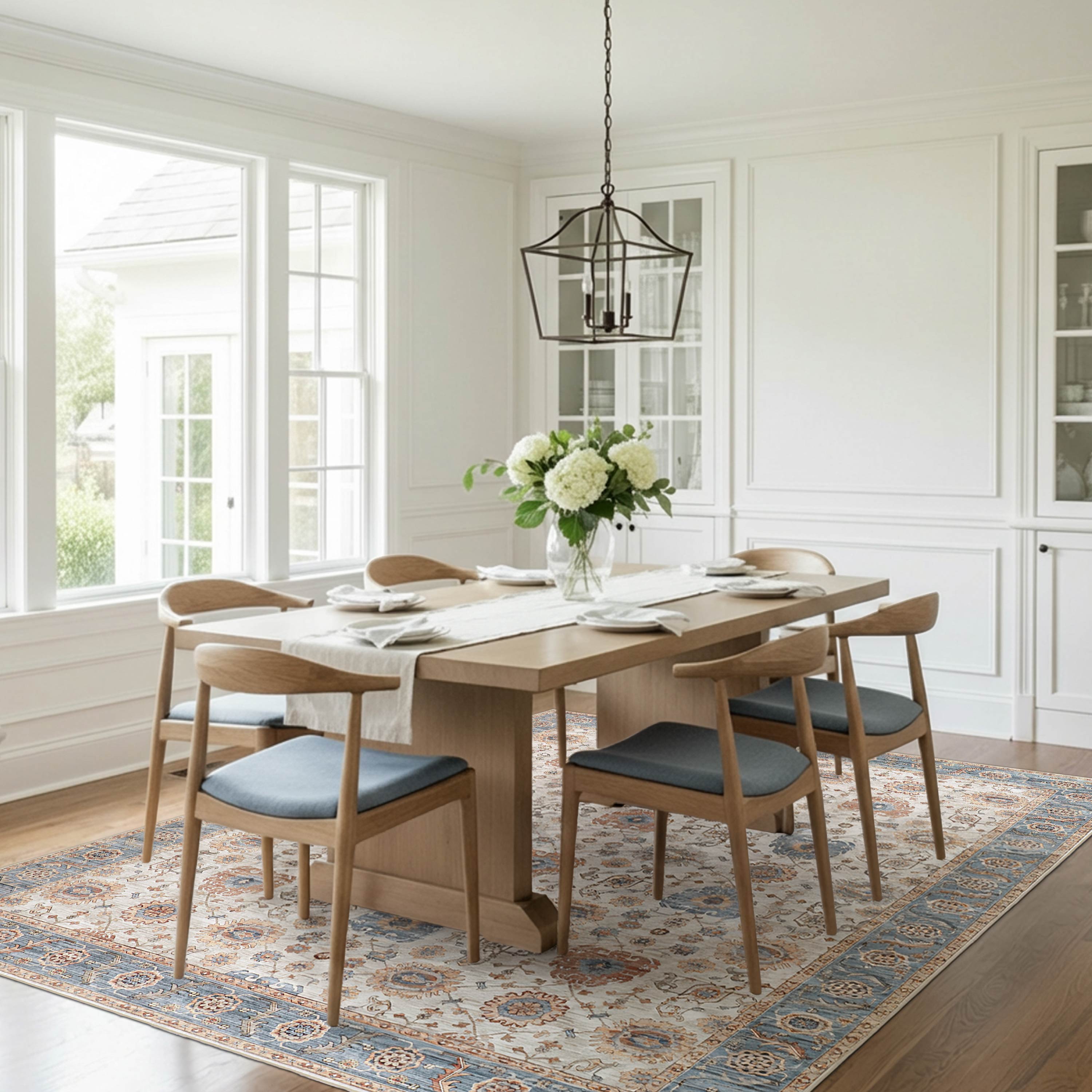 Dalileh Neutral Dream Mink Printed Chenille Rug