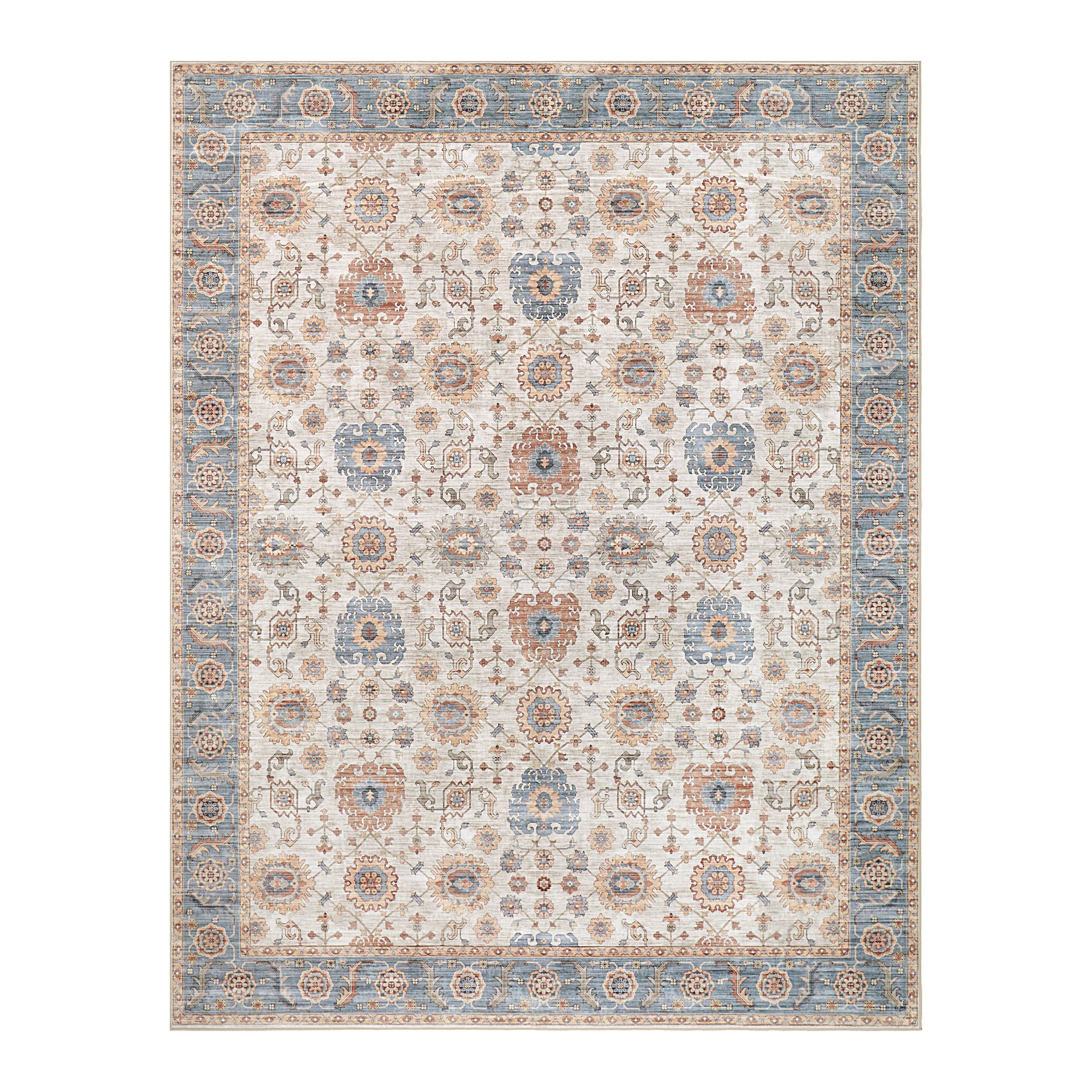 Dalileh Neutral Dream Mink Printed Chenille Rug