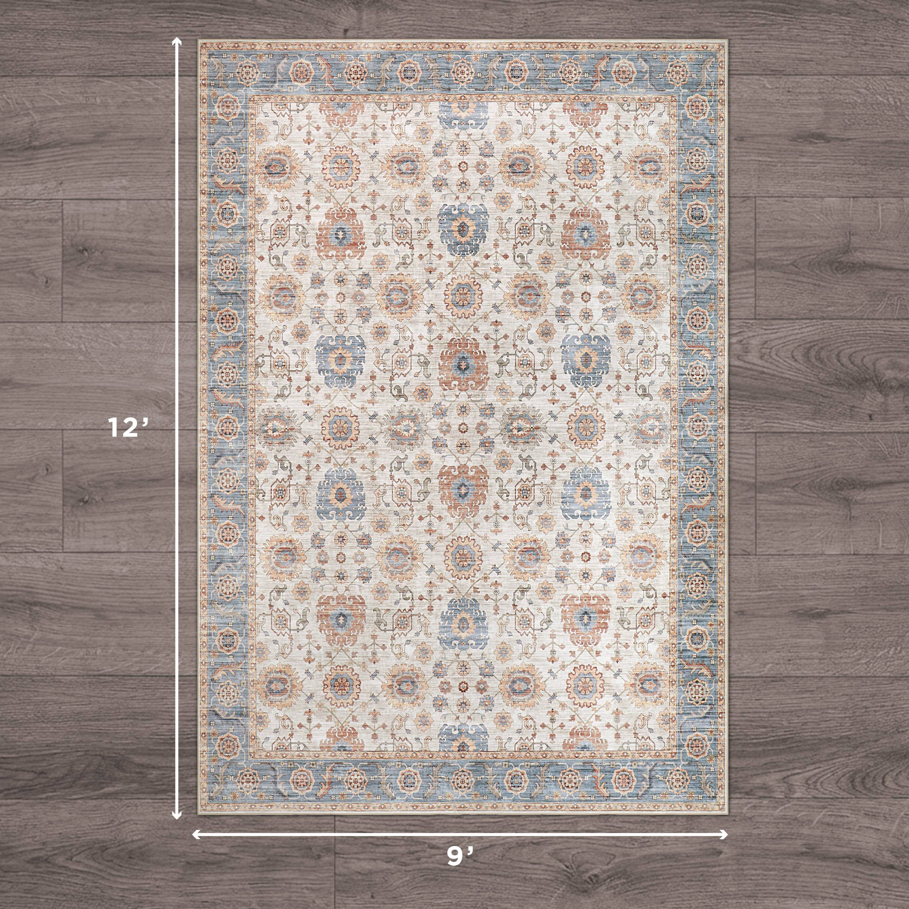 Dalileh Neutral Dream Mink Printed Chenille Rug