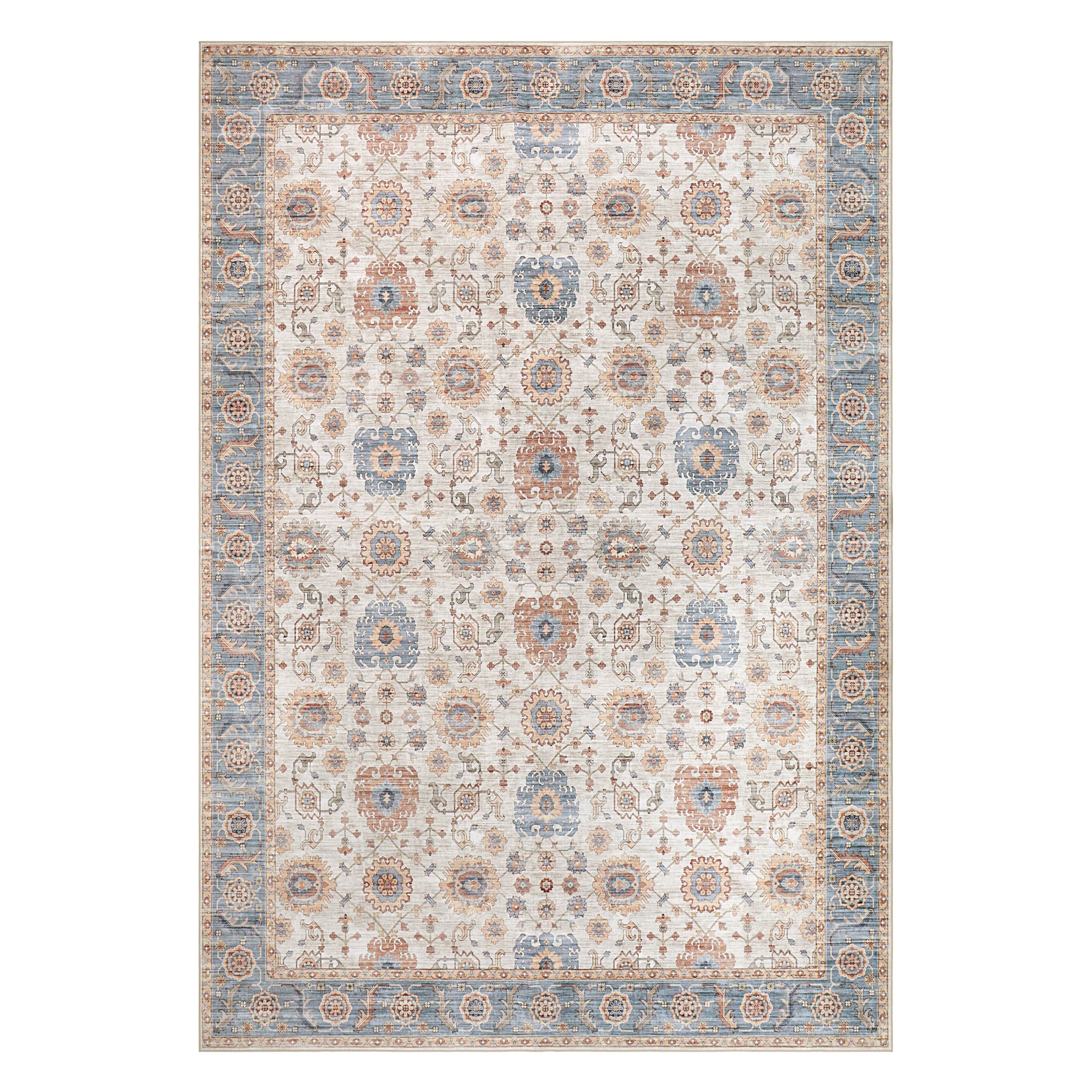 Dalileh Neutral Dream Mink Printed Chenille Rug