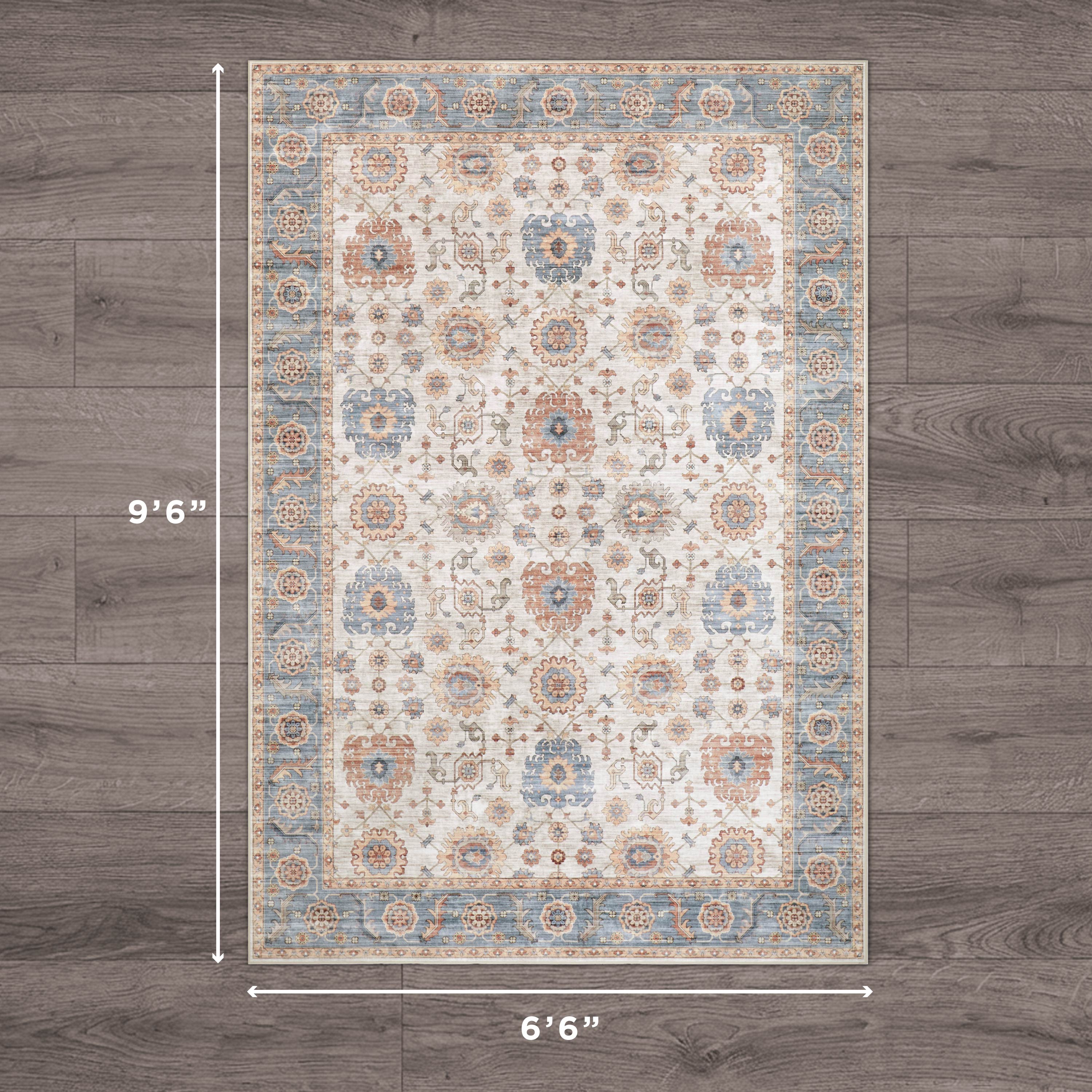 Dalileh Neutral Dream Mink Printed Chenille Rug