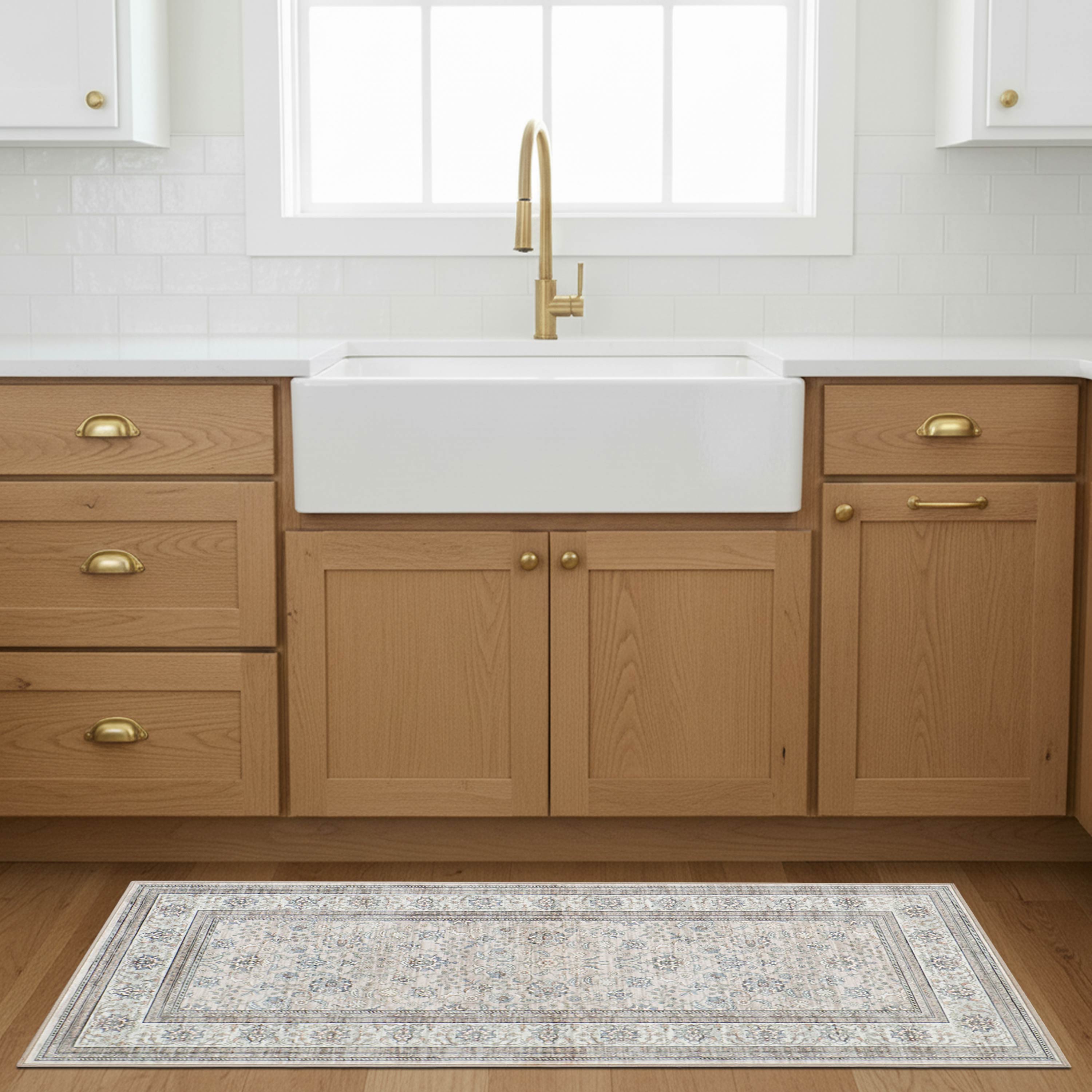 Finley Dream Mink Printed Chenille Rug