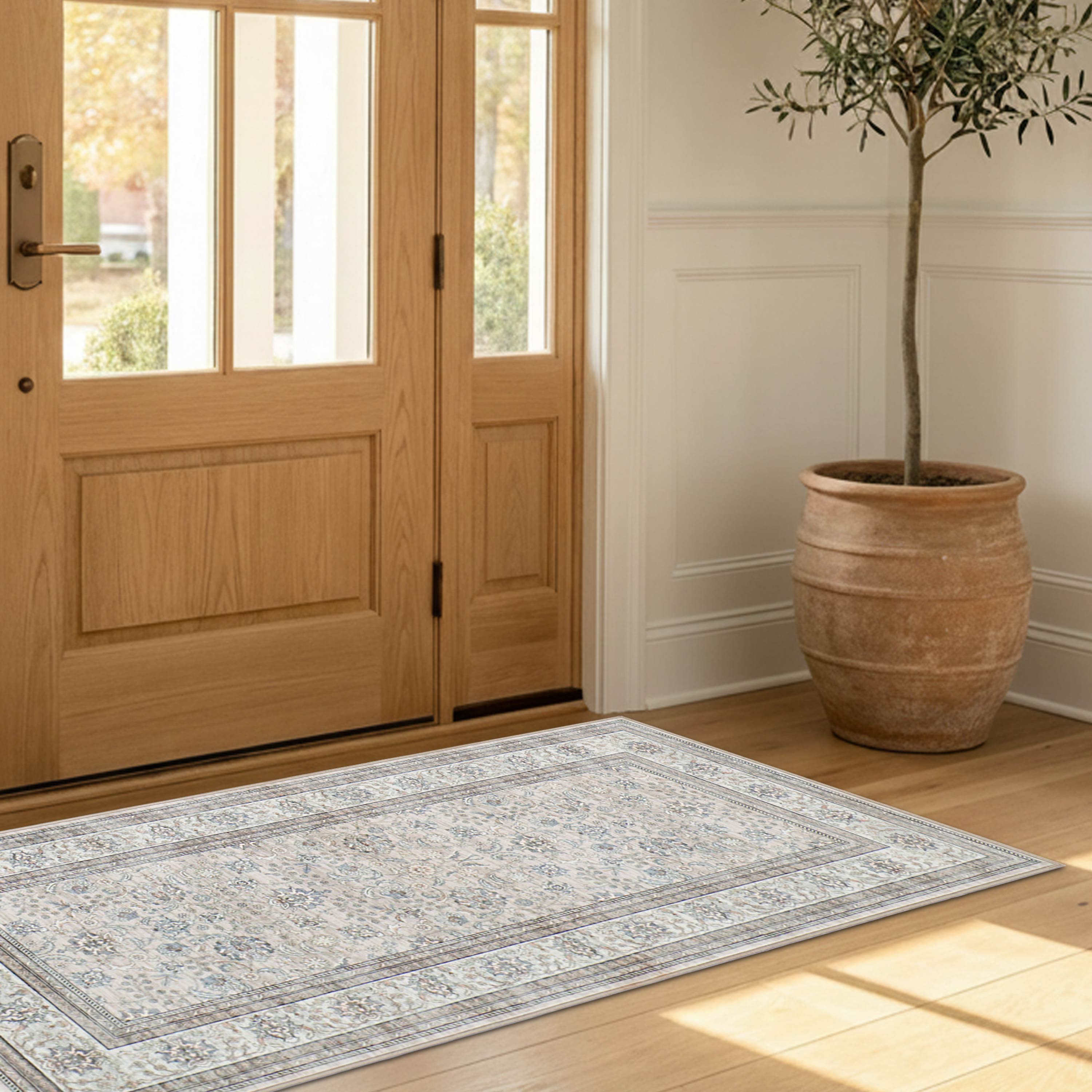 Finley Dream Mink Printed Chenille Rug