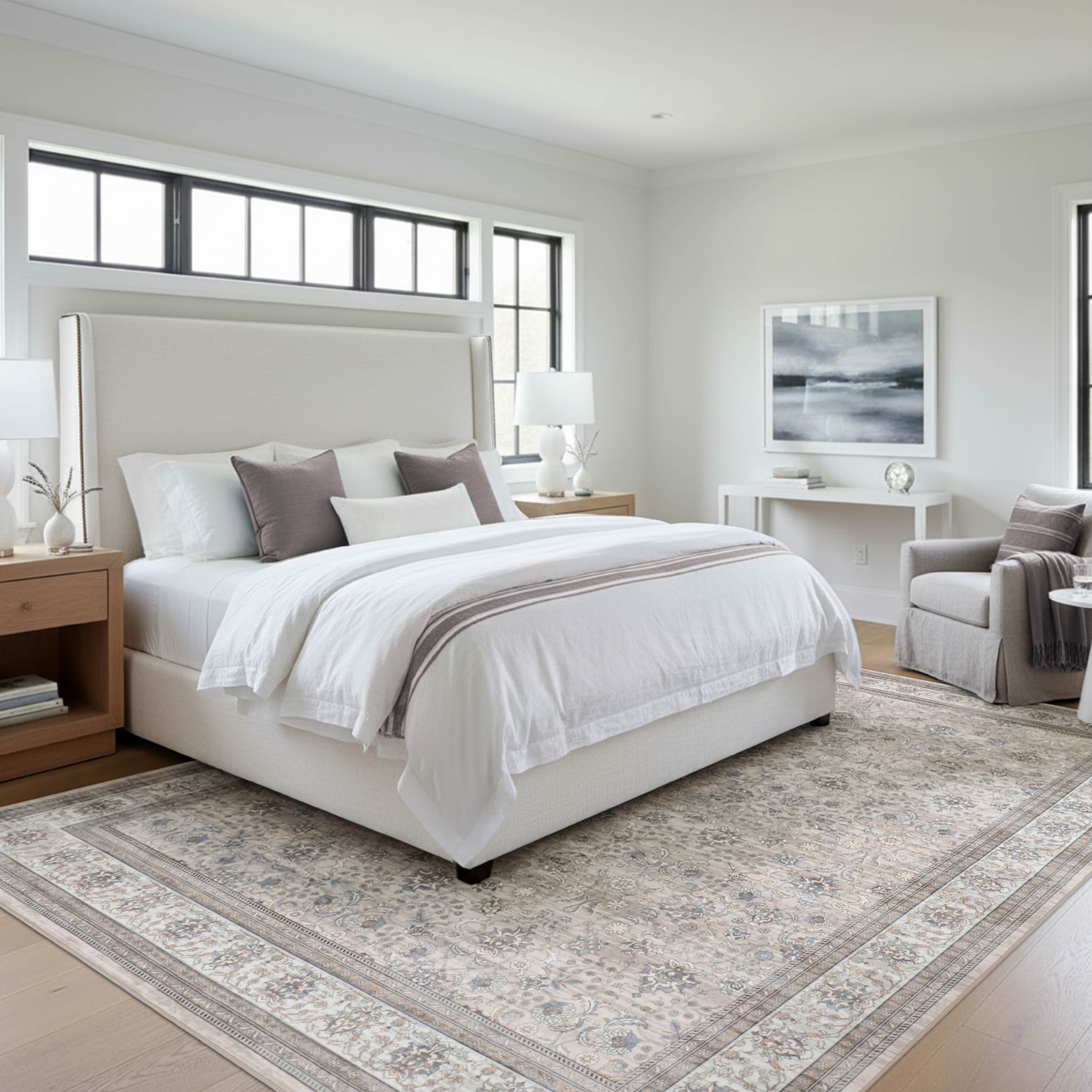 Finley Dream Mink Printed Chenille Rug