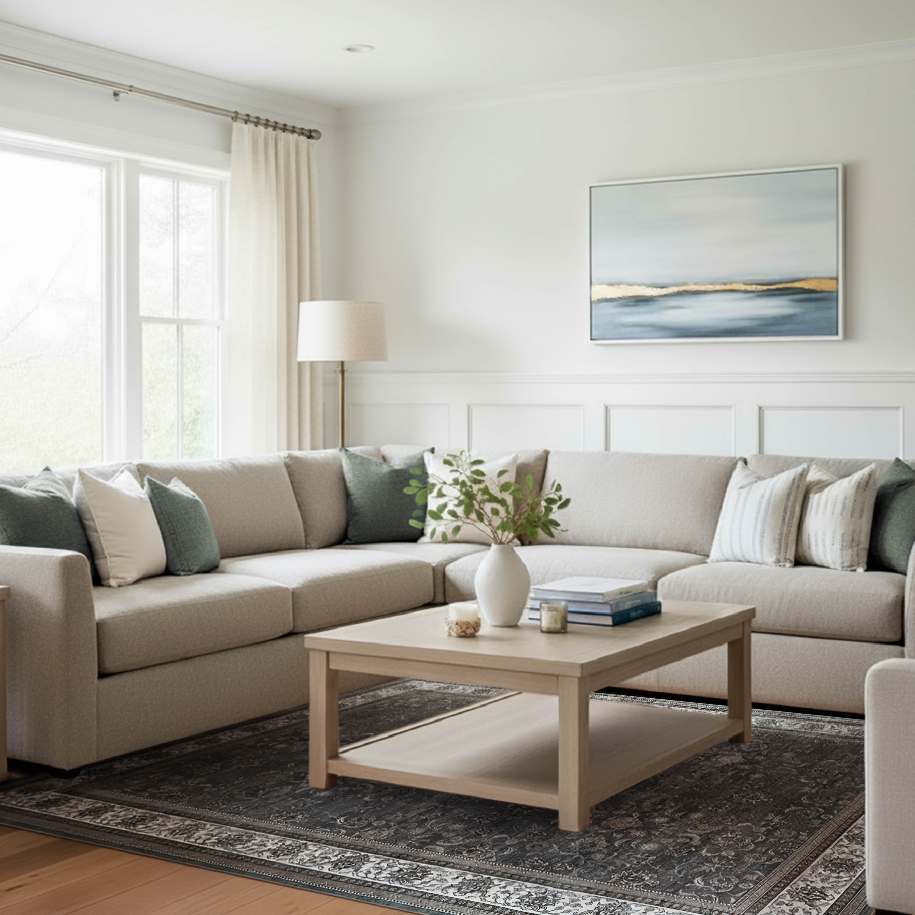 Finley Dream Mink Printed Chenille Rug