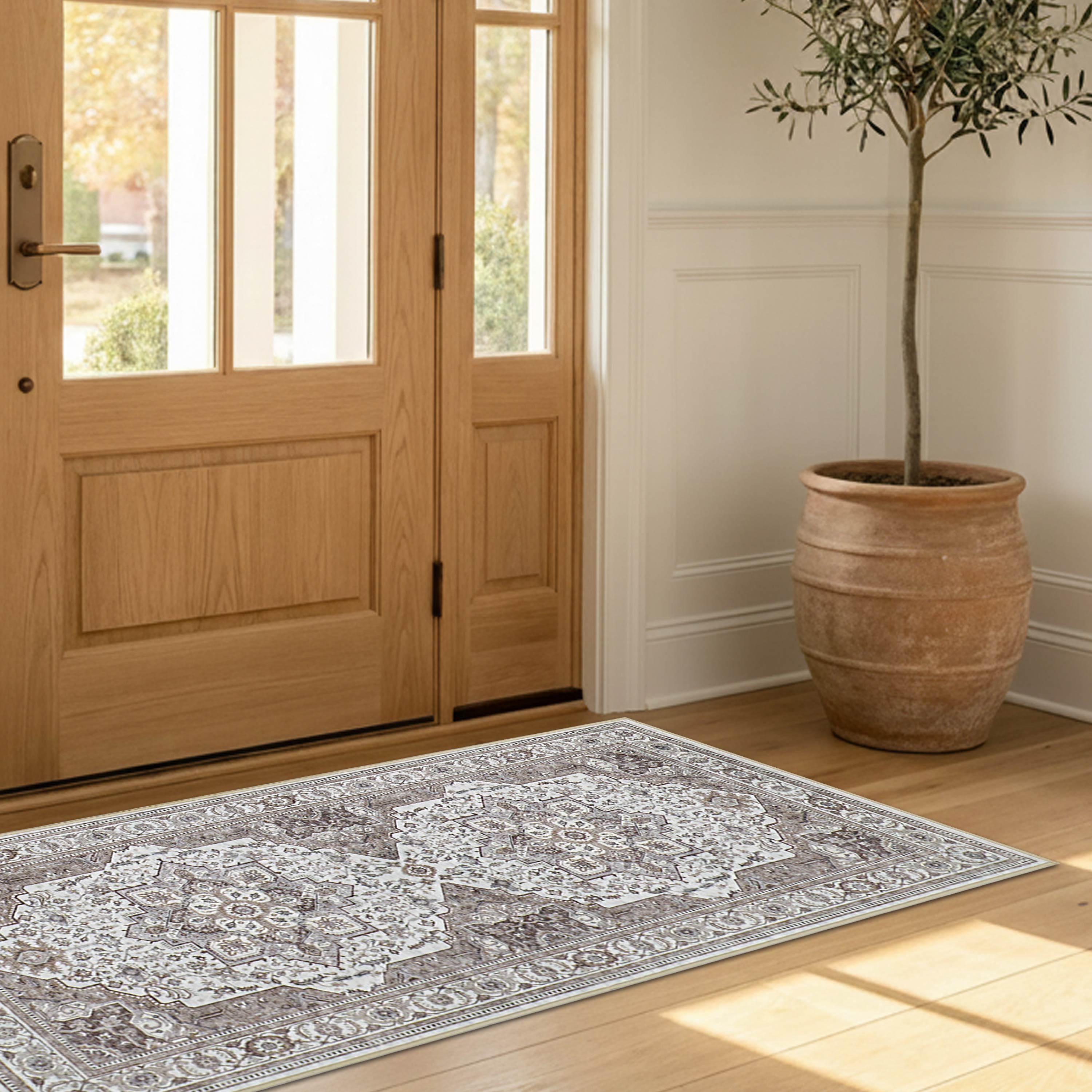 Rylan Dream Mink Printed Chenille Rugs