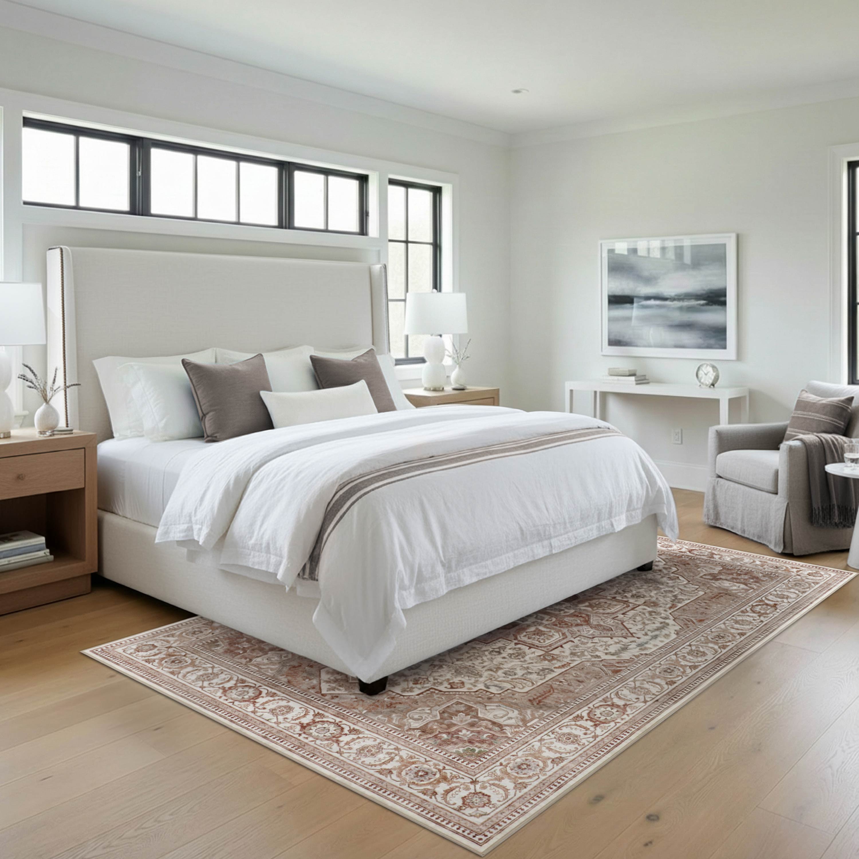 Rylan Dream Mink Printed Chenille Rugs