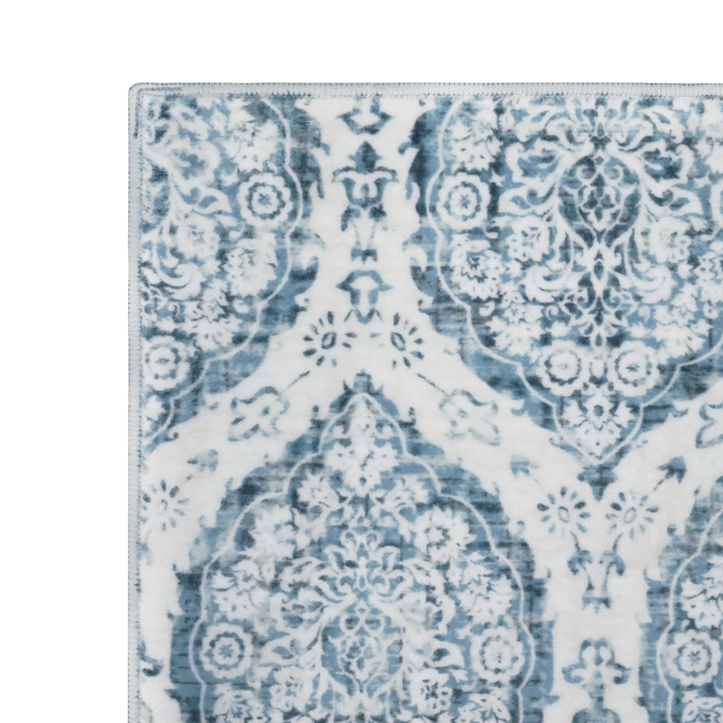 Alisha Aqua Dream Mink Printed Chenille Rugs