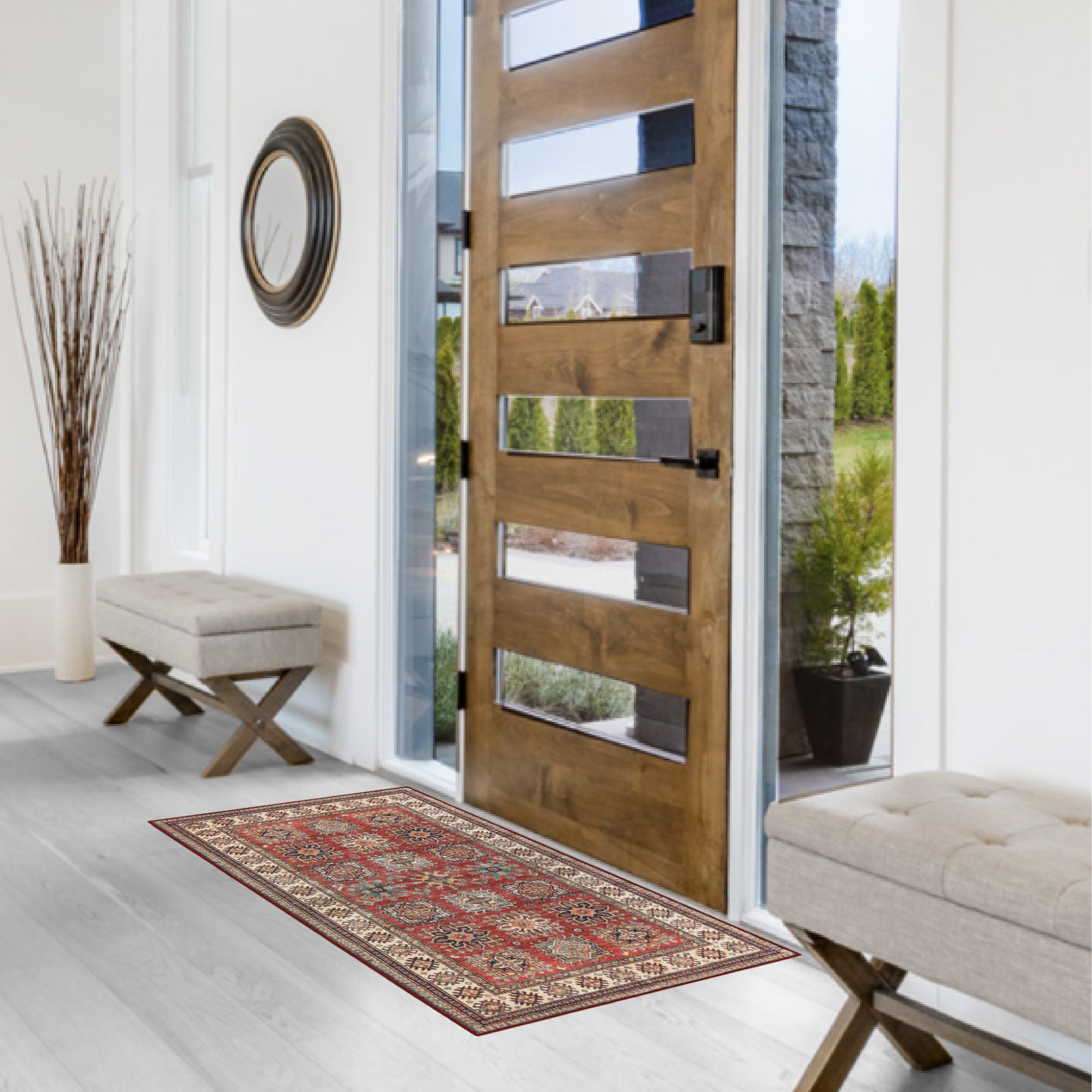 Red Minot Imagine Printed Chenille Rug