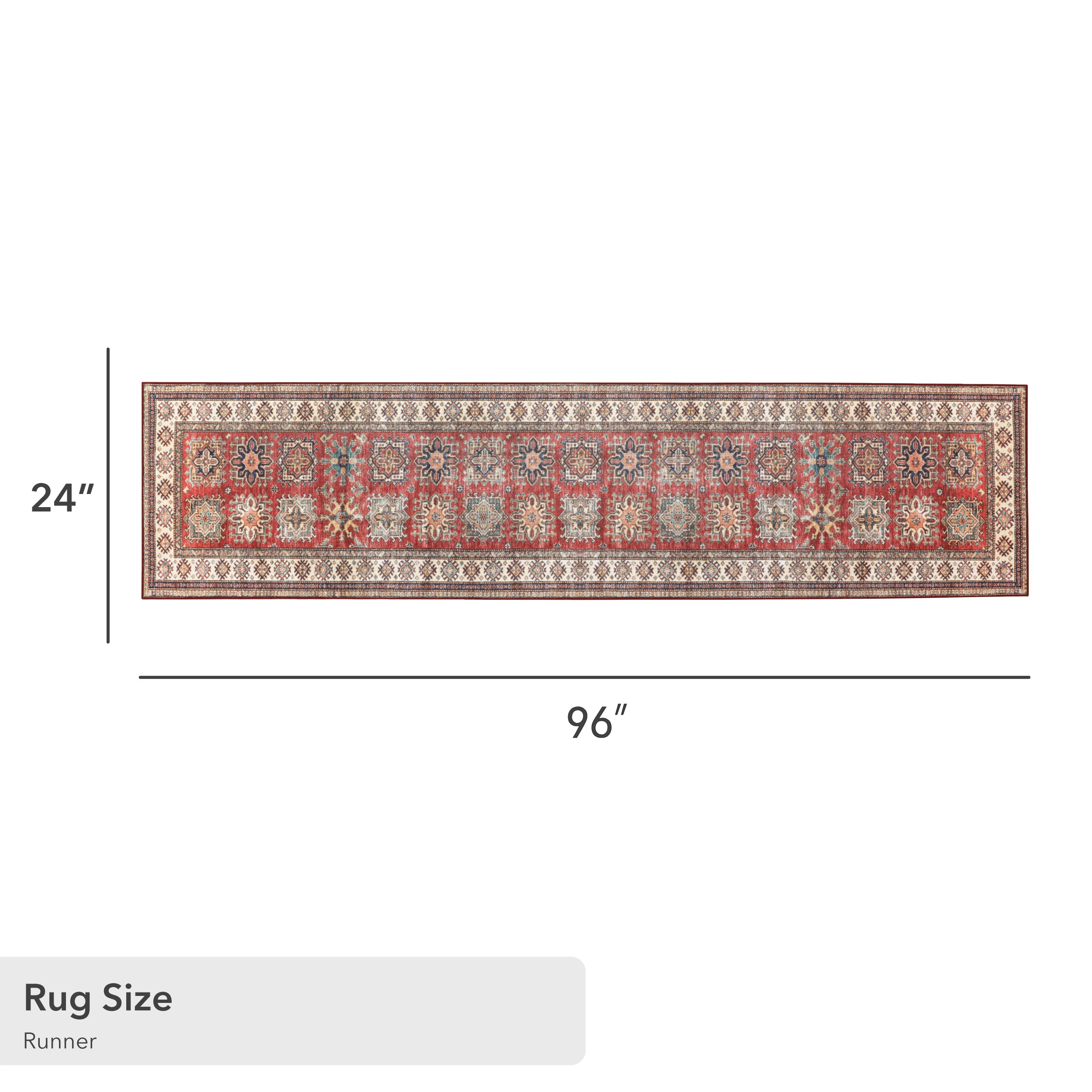 Red Minot Imagine Printed Chenille Rug