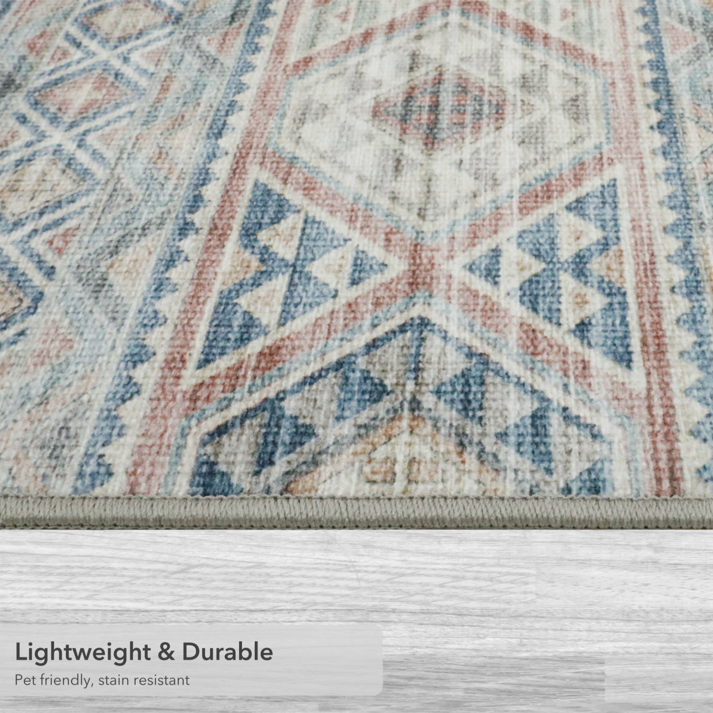 Bruno Geometric Washable Dream Mink Rugs