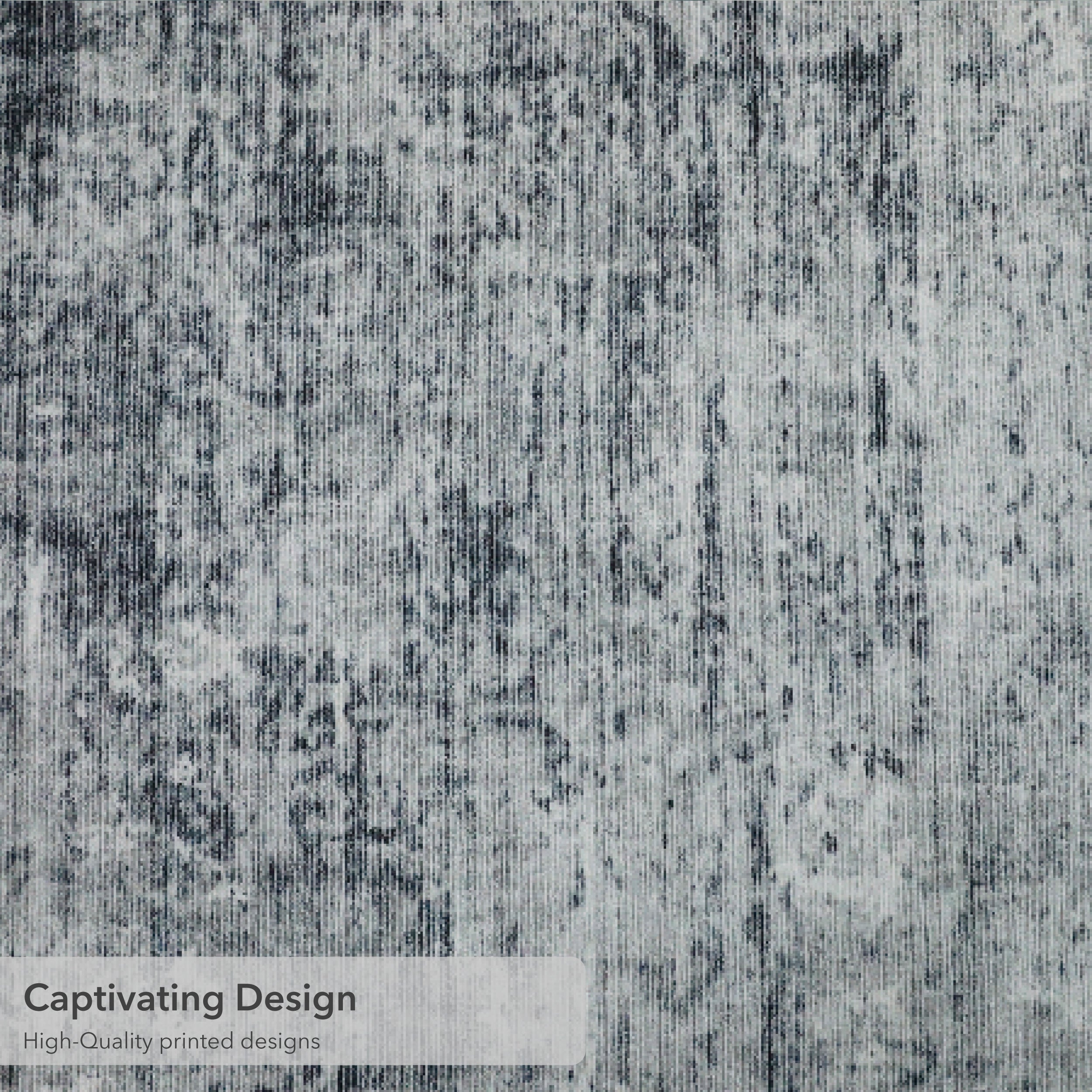 Blue Hazen Abstract Imagine Printed Chenille