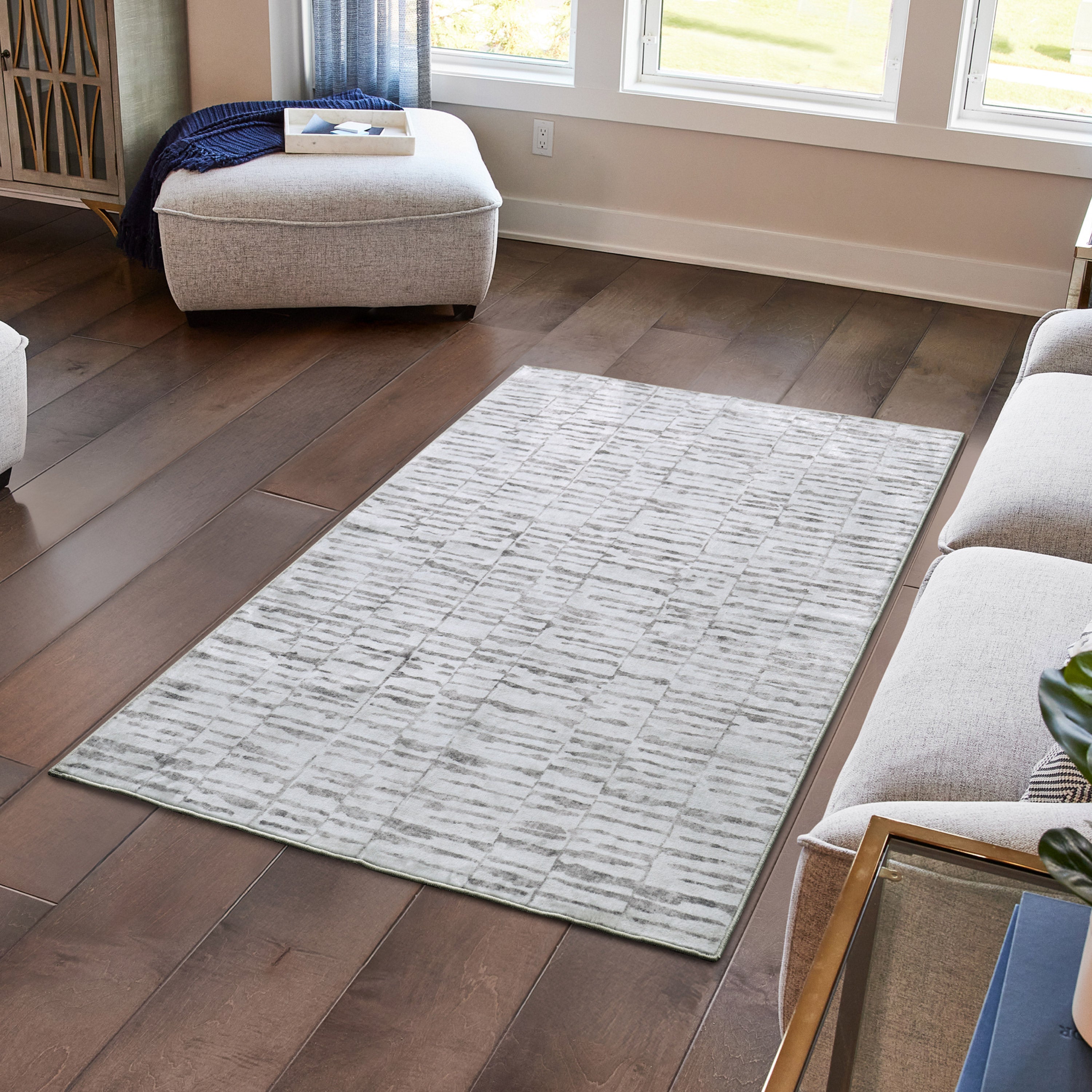 Strata Textured Washable Dream Mink Rugs