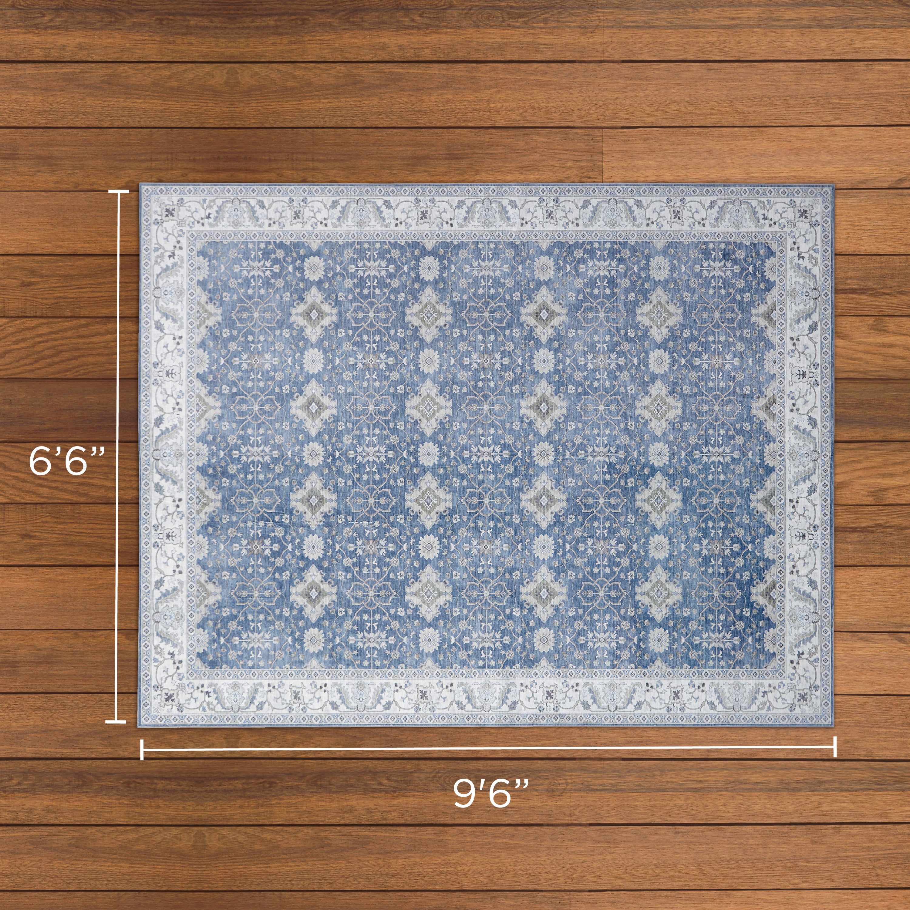 Willa Blue/Taupe Washable Dream Mink Rugs