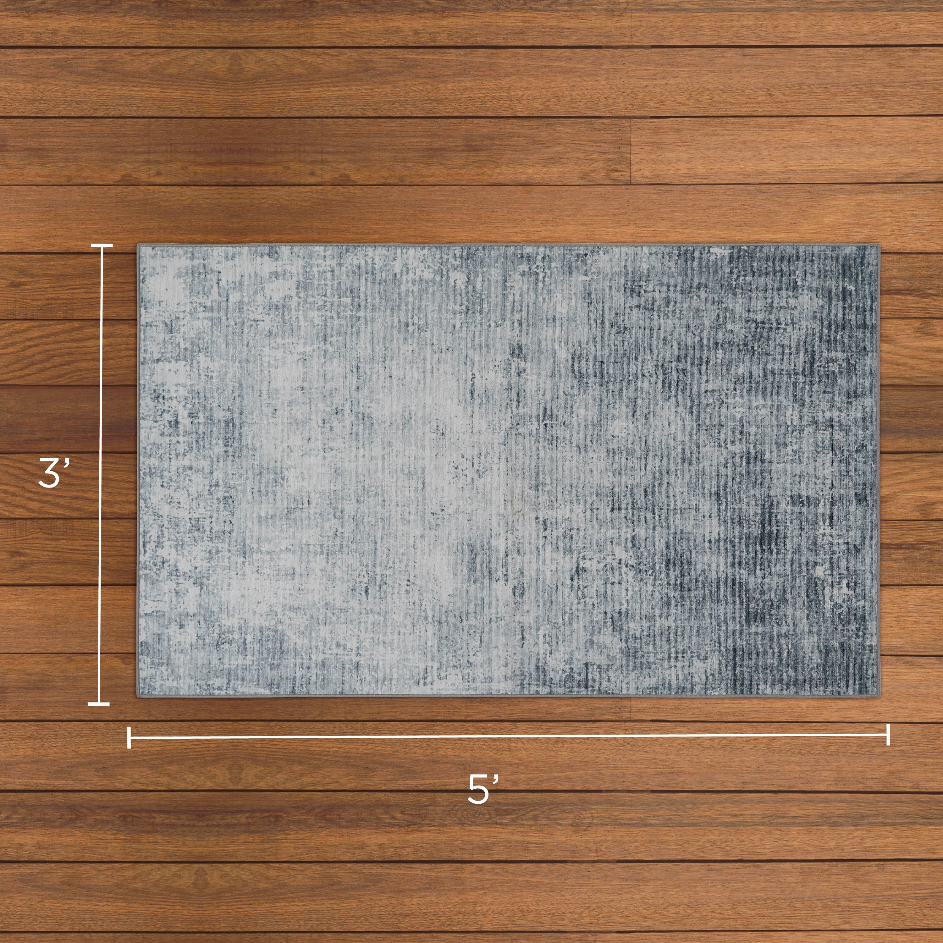 Blue Hazen Abstract Imagine Printed Chenille