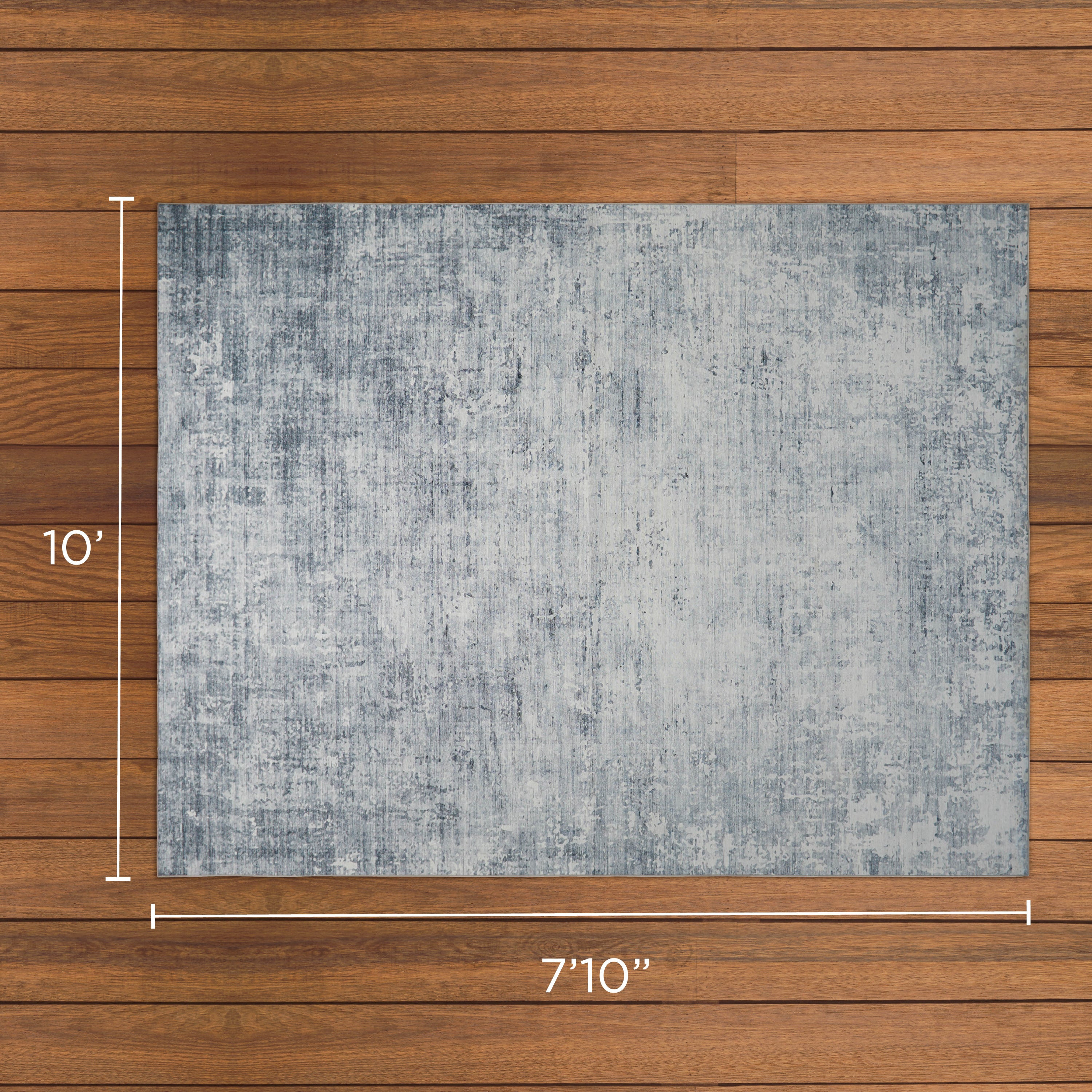 Blue Hazen Abstract Imagine Printed Chenille