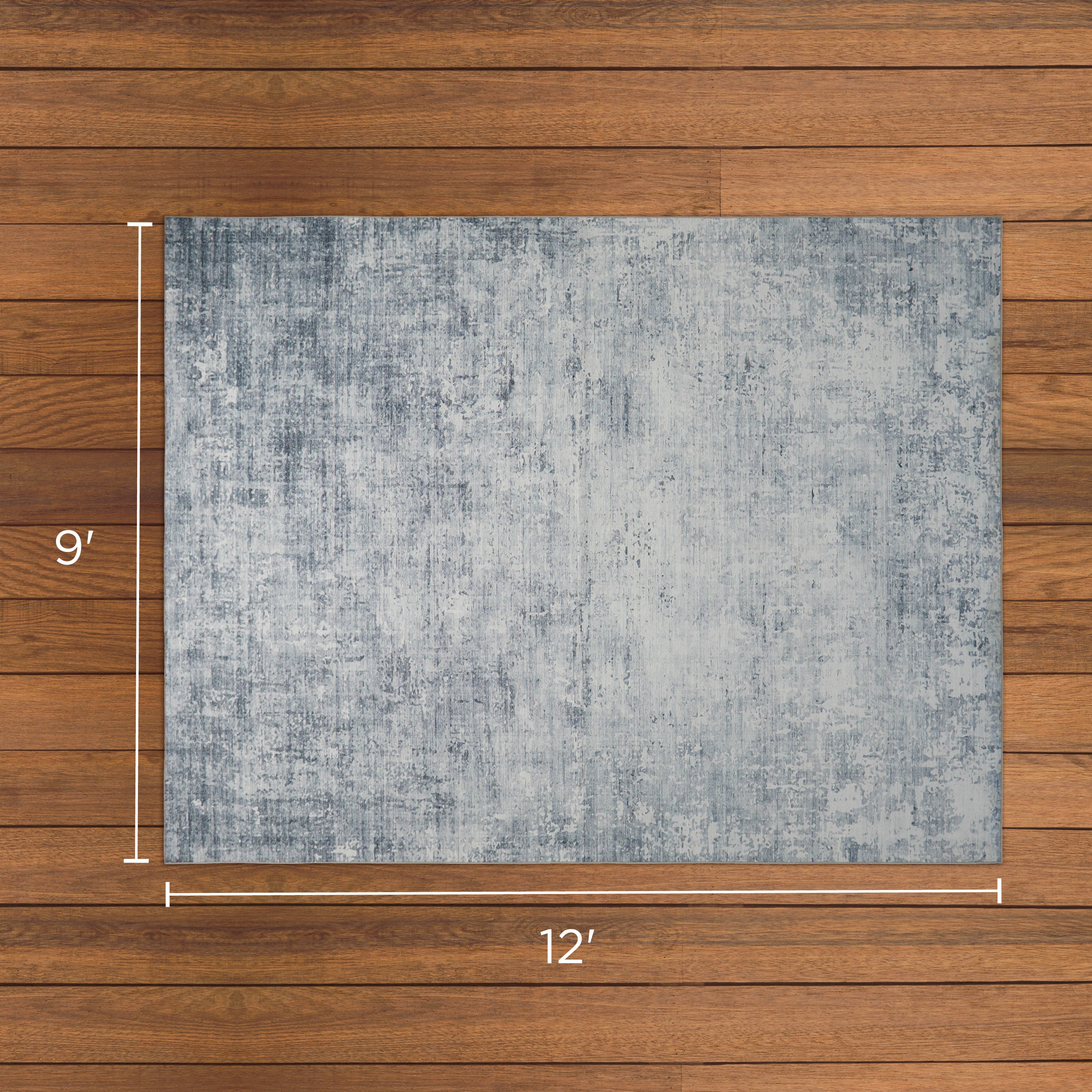 Blue Hazen Abstract Imagine Printed Chenille