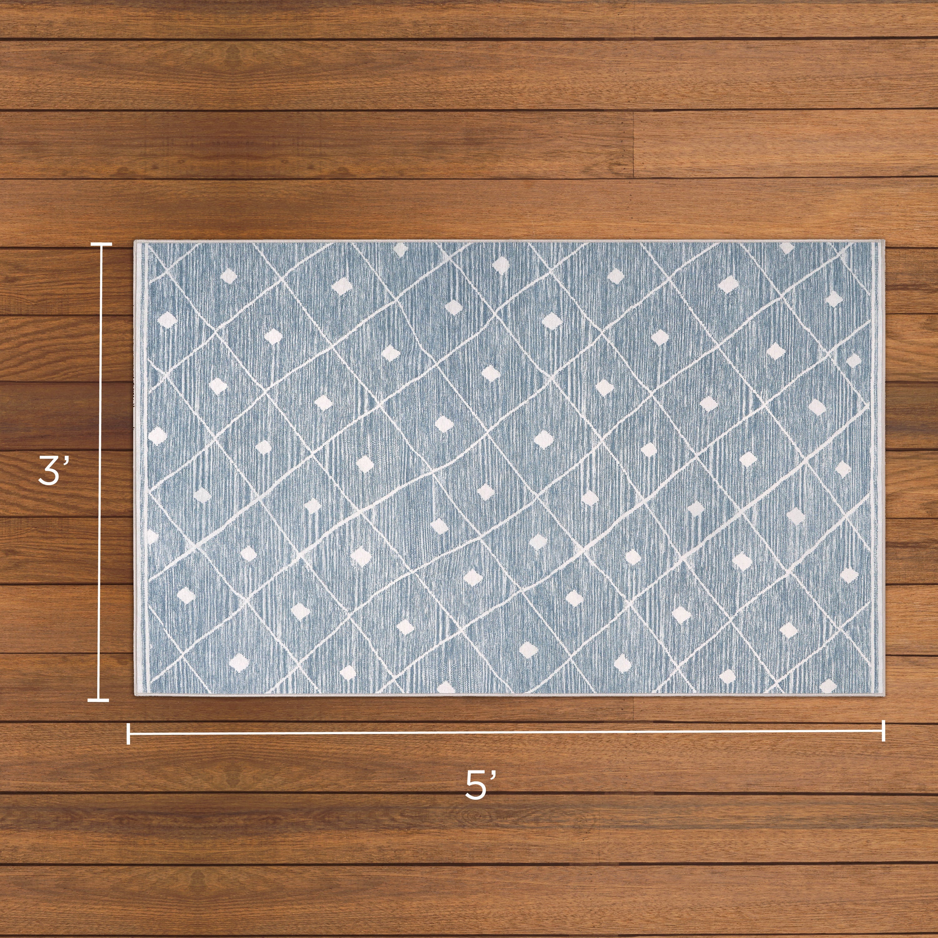 Blue Grey Seta Imagine Printed Chenille