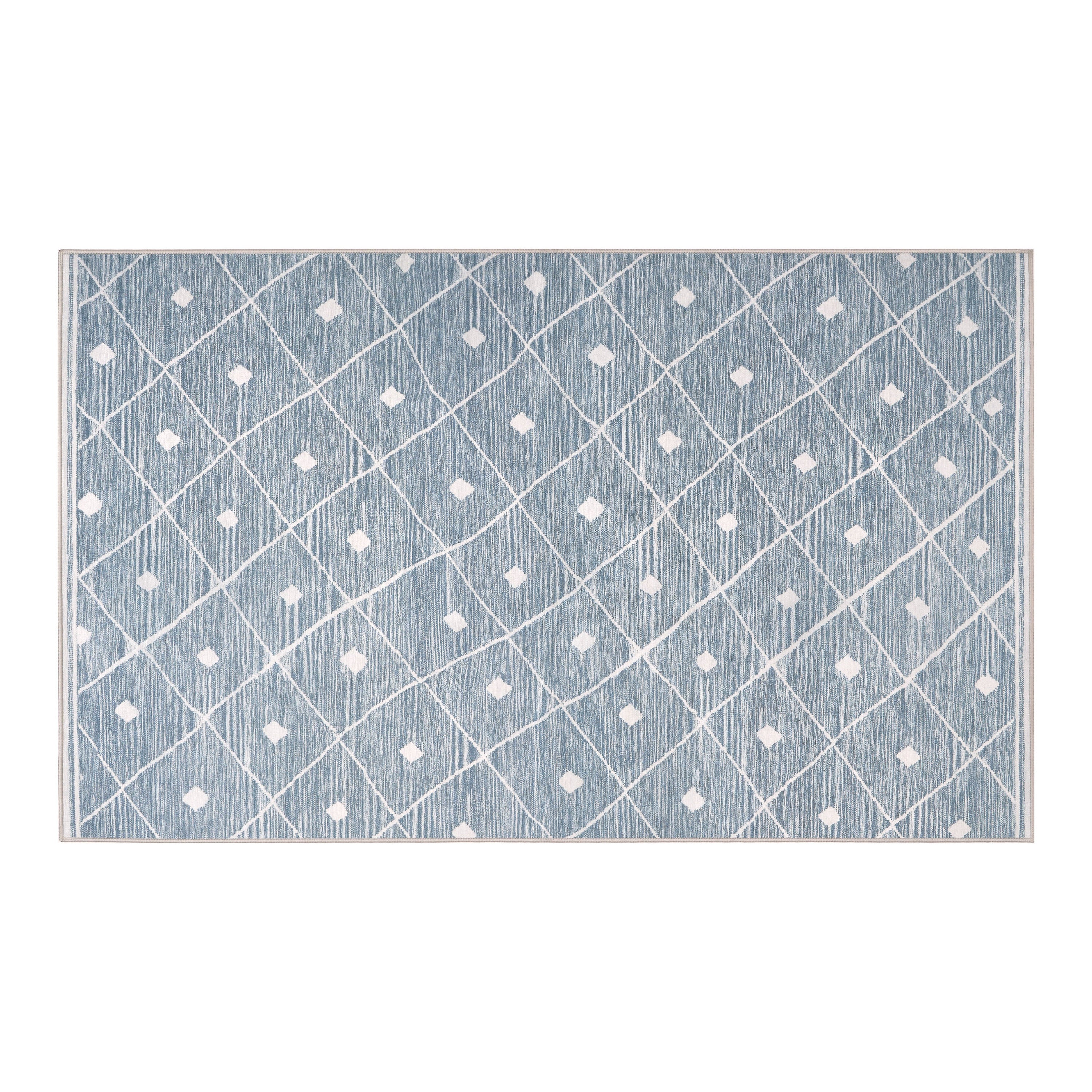Blue Grey Seta Imagine Printed Chenille