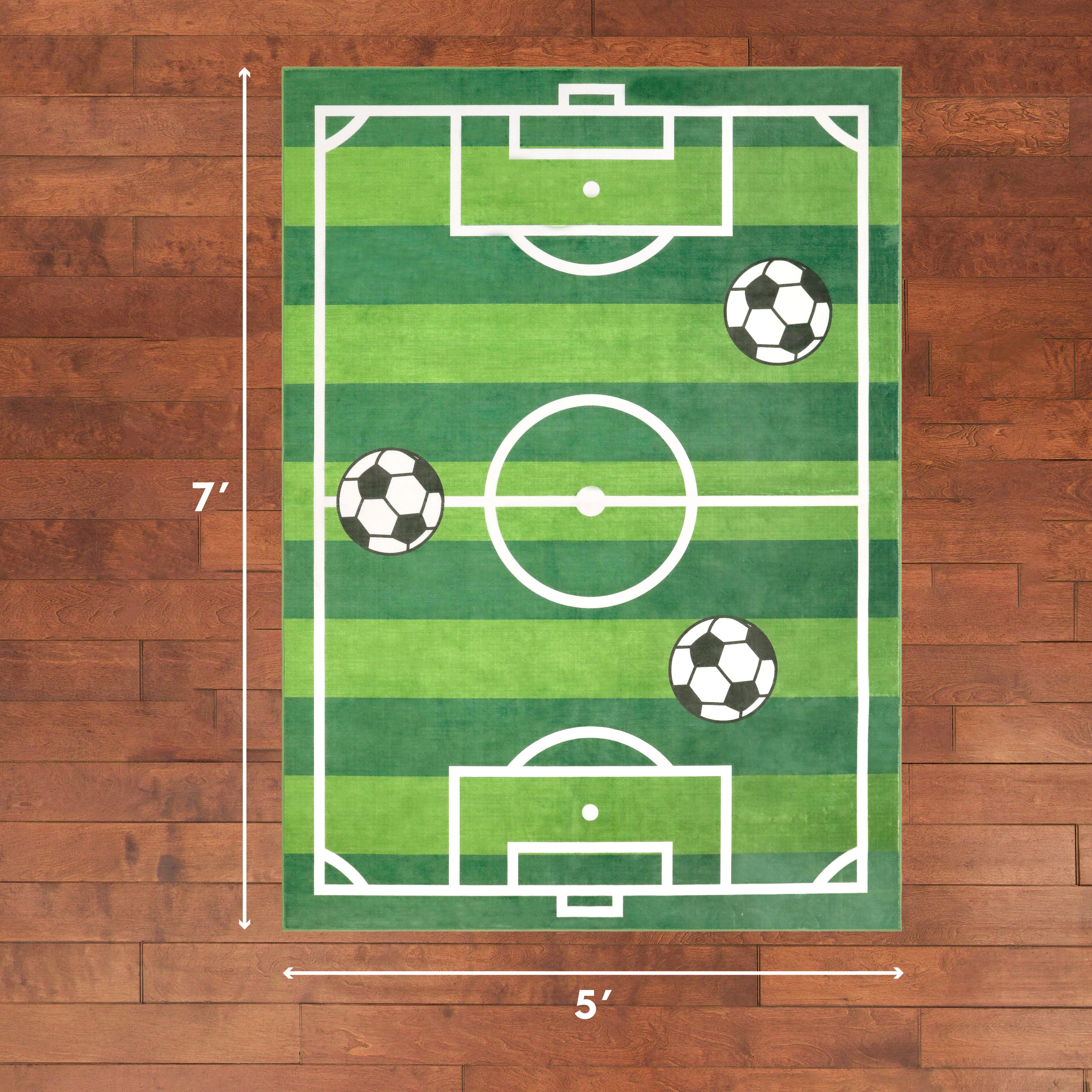 Wyatt & Ash Kids Finley Soccer Field Washable Rug