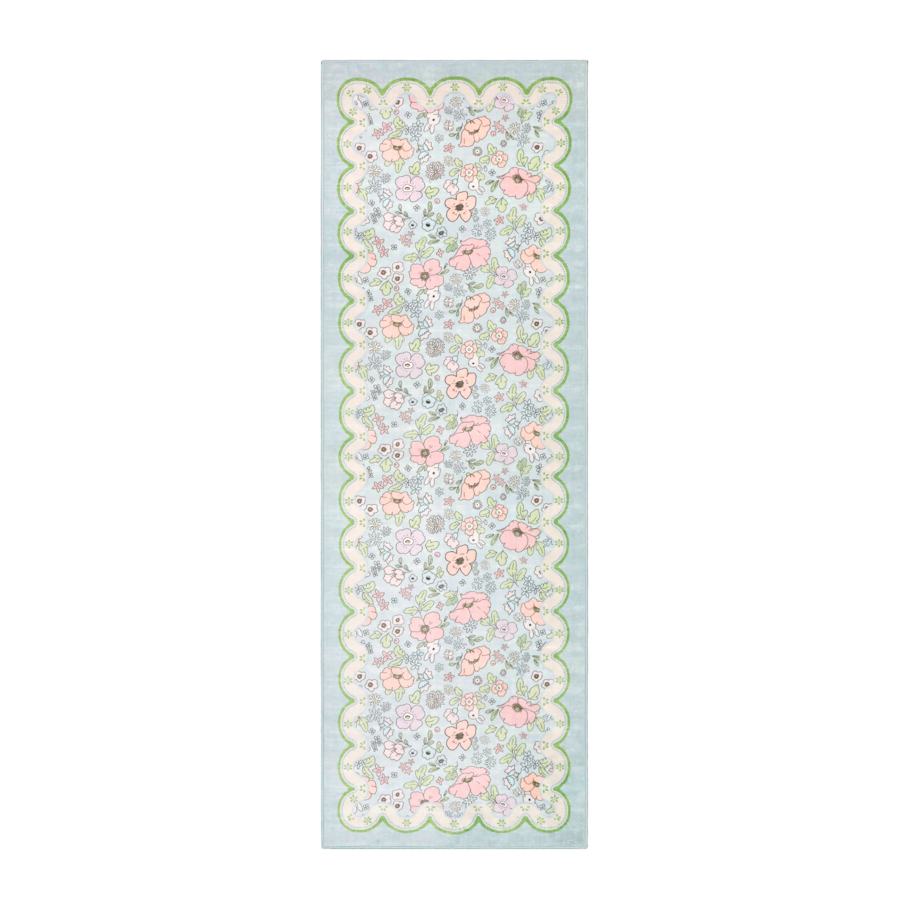 Wyatt & Ash Kids Finley Scallop Border Washable Rug