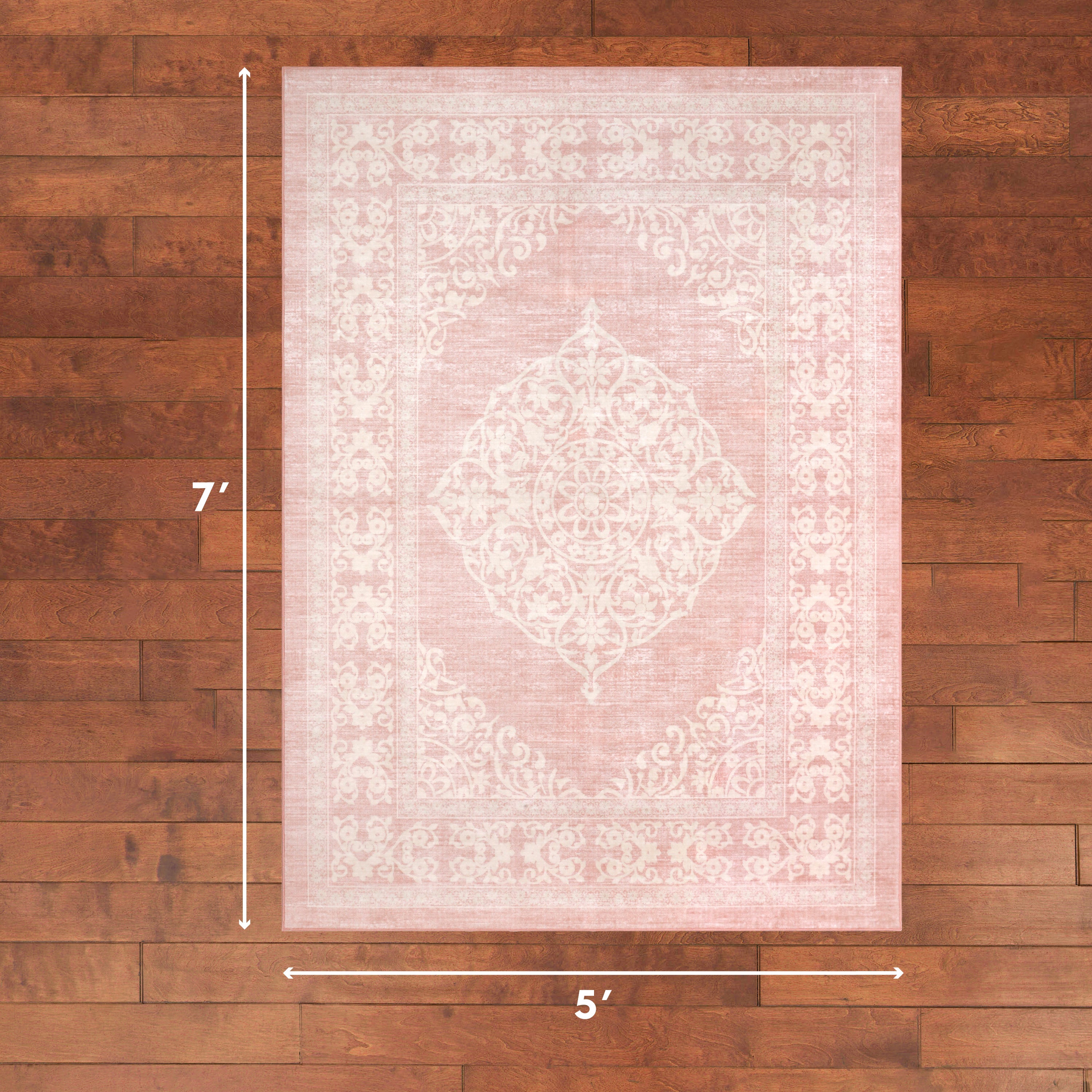Wyatt & Ash Kids Finley Medallion Washable Rug
