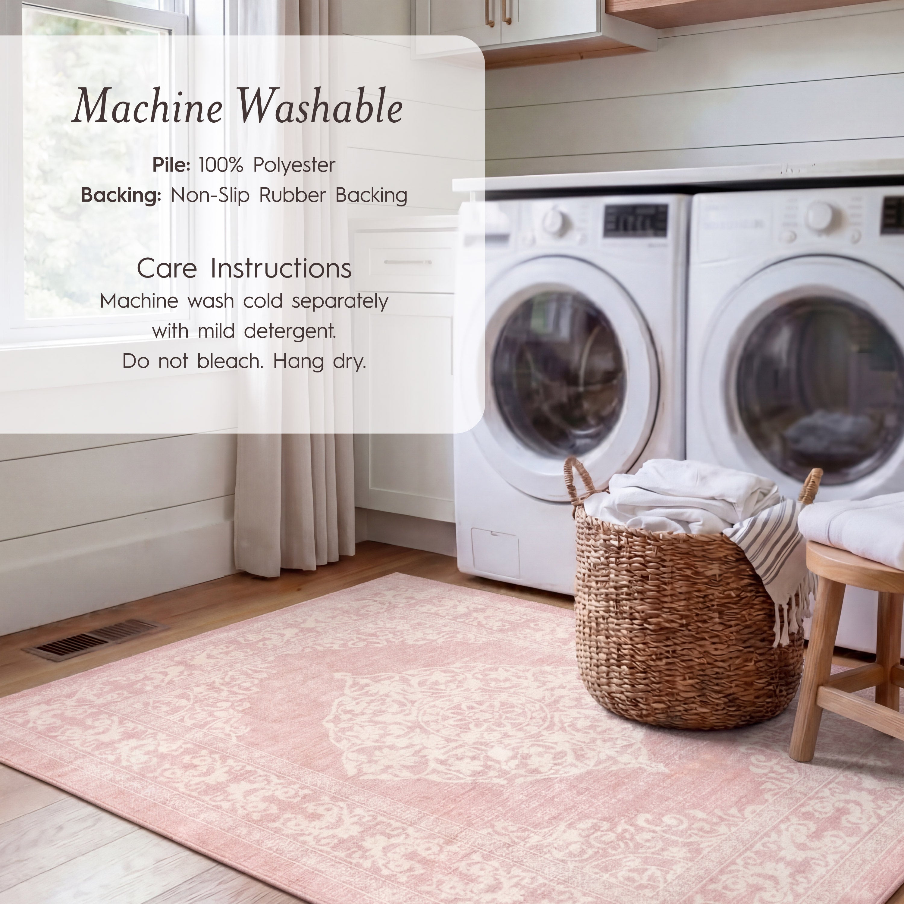 Wyatt & Ash Kids Finley Medallion Washable Rug
