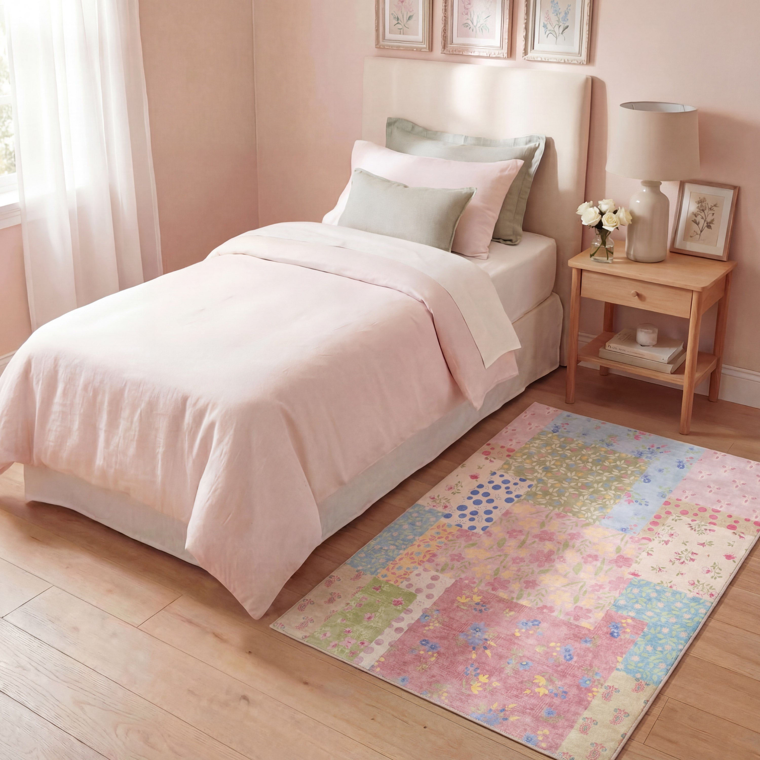 Wyatt & Ash Kids Finley Patchwork Washable Rug