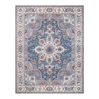 Aliyeh Navy Dream Mink Printed Chenille Rug