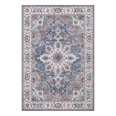 Aliyeh Navy Dream Mink Printed Chenille Rug