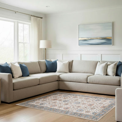 Dalileh Neutral Dream Mink Printed Chenille Rug
