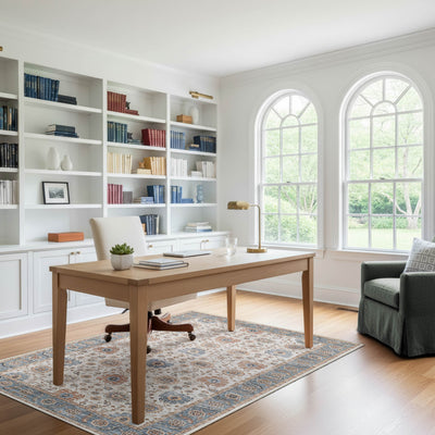 Dalileh Neutral Dream Mink Printed Chenille Rug