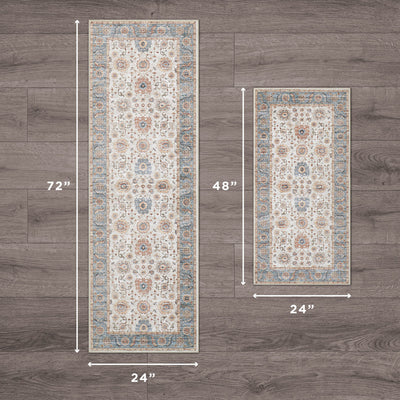 Dalileh Neutral Dream Mink Printed Chenille Rug