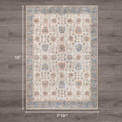 Dalileh Neutral Dream Mink Printed Chenille Rug