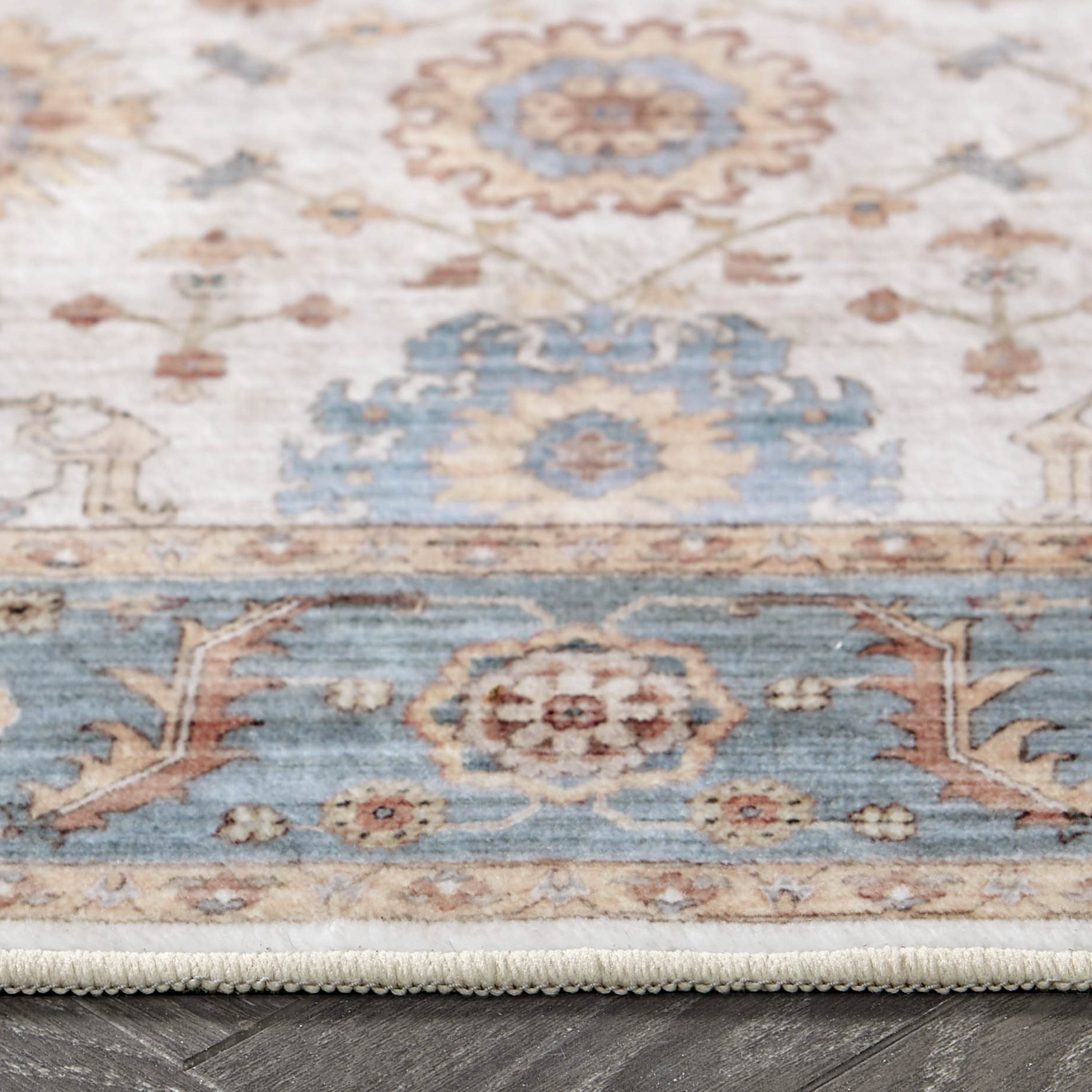 Dalileh Neutral Dream Mink Printed Chenille Rug