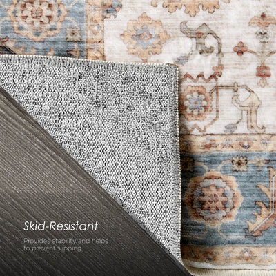 Dalileh Neutral Dream Mink Printed Chenille Rug