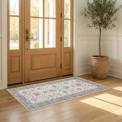 Dalileh Neutral Dream Mink Printed Chenille Rug
