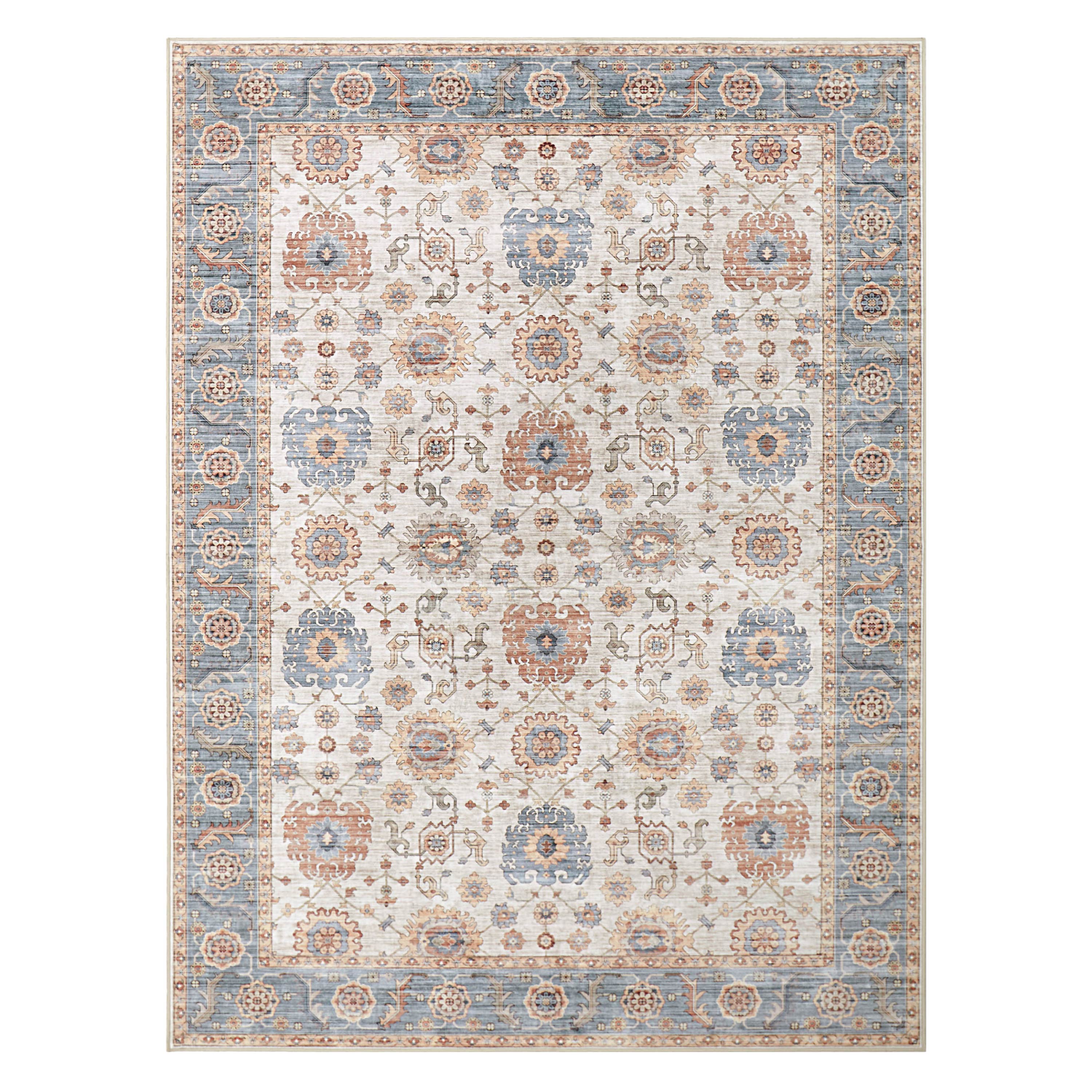 Dalileh Neutral Dream Mink Printed Chenille Rug