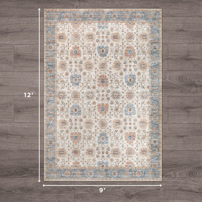Dalileh Neutral Dream Mink Printed Chenille Rug