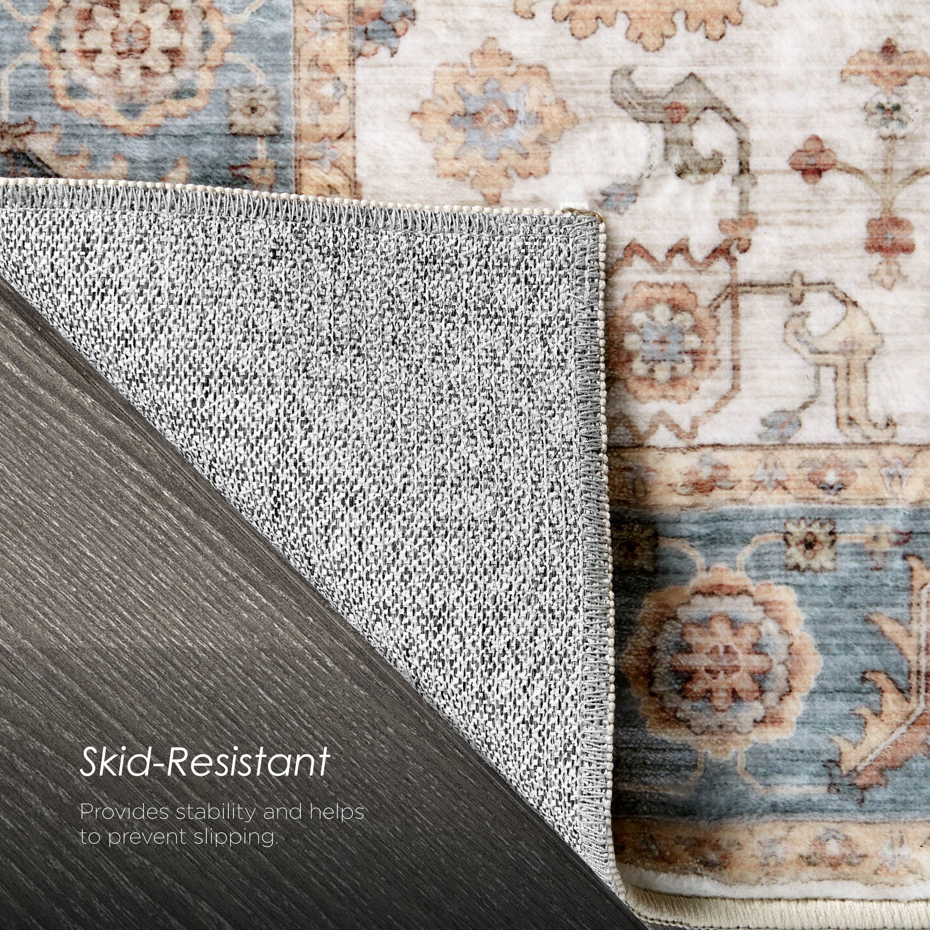 Dalileh Neutral Dream Mink Printed Chenille Rug