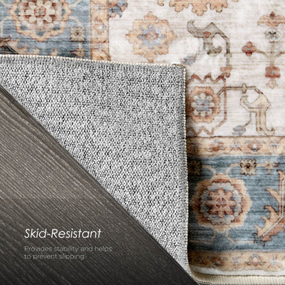 Dalileh Neutral Dream Mink Printed Chenille Rug