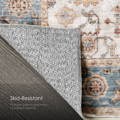 Dalileh Neutral Dream Mink Printed Chenille Rug