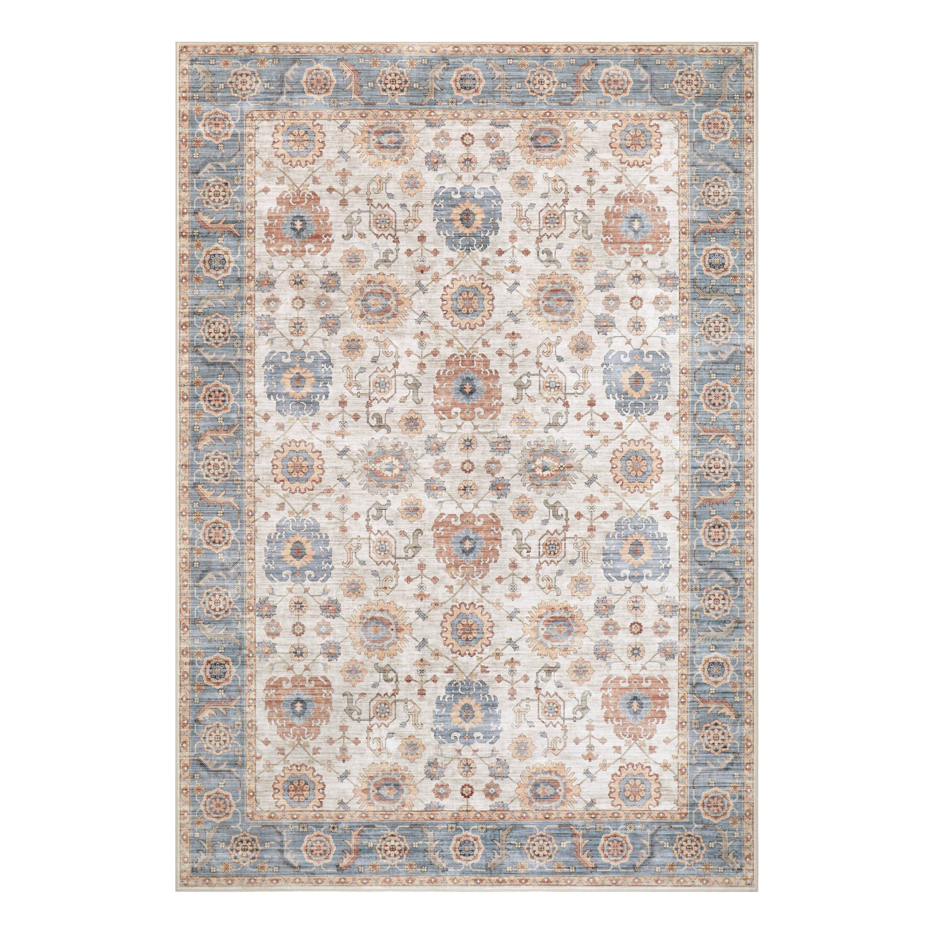 Dalileh Neutral Dream Mink Printed Chenille Rug