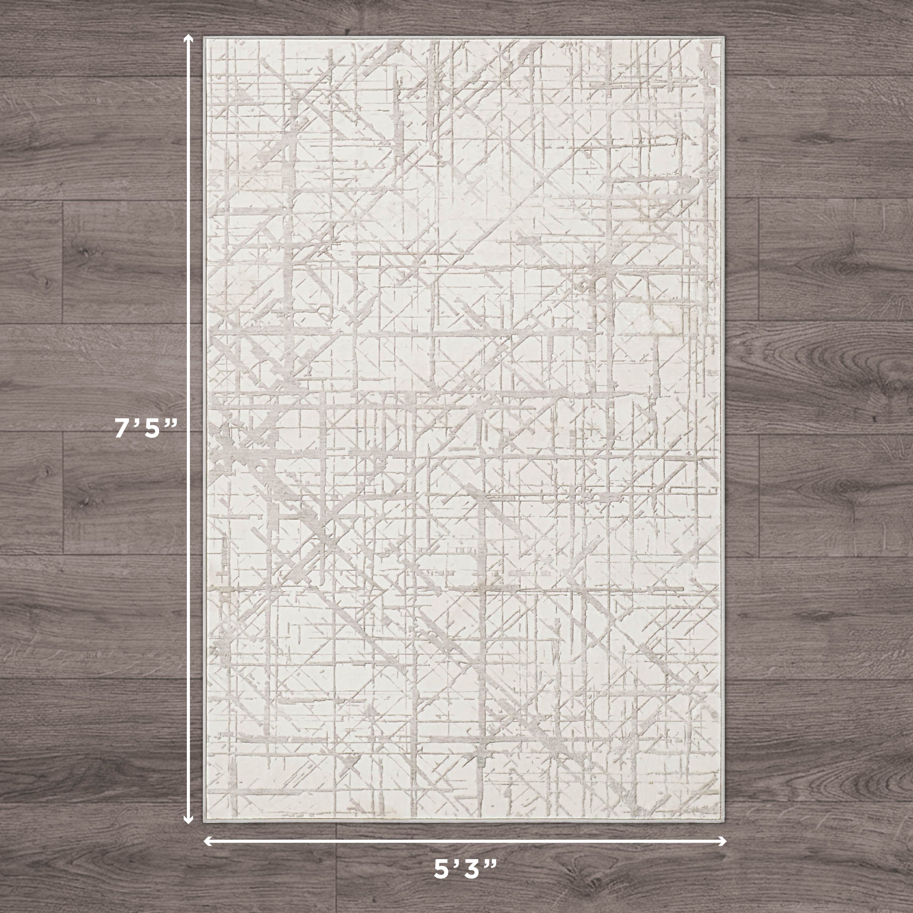 Aria Ivory Dream Mink Printed Chenille Rugs