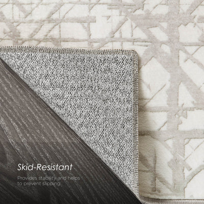 Aria Ivory Dream Mink Printed Chenille Rugs