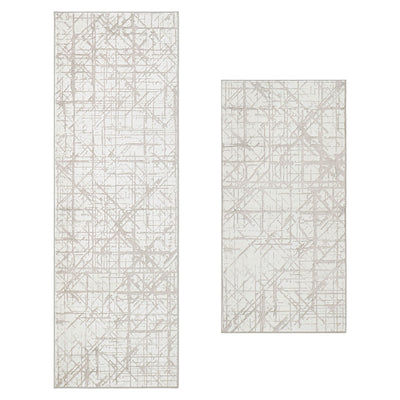 Aria Ivory Dream Mink Printed Chenille Rugs