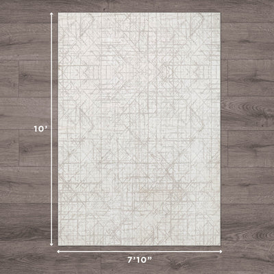 Aria Ivory Dream Mink Printed Chenille Rugs